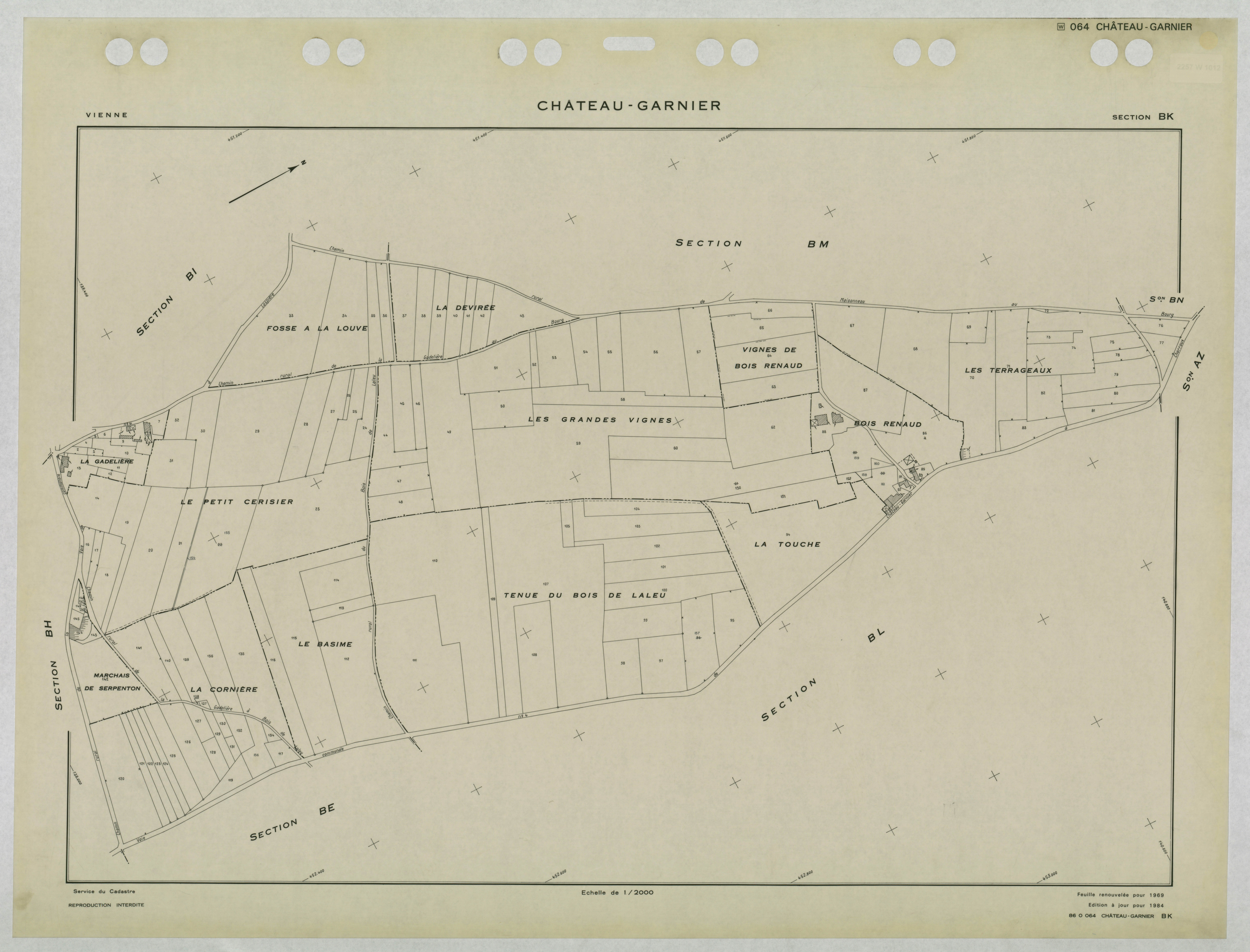 Château-Garnier - FRAD086_cadastre Plans renouvelés 