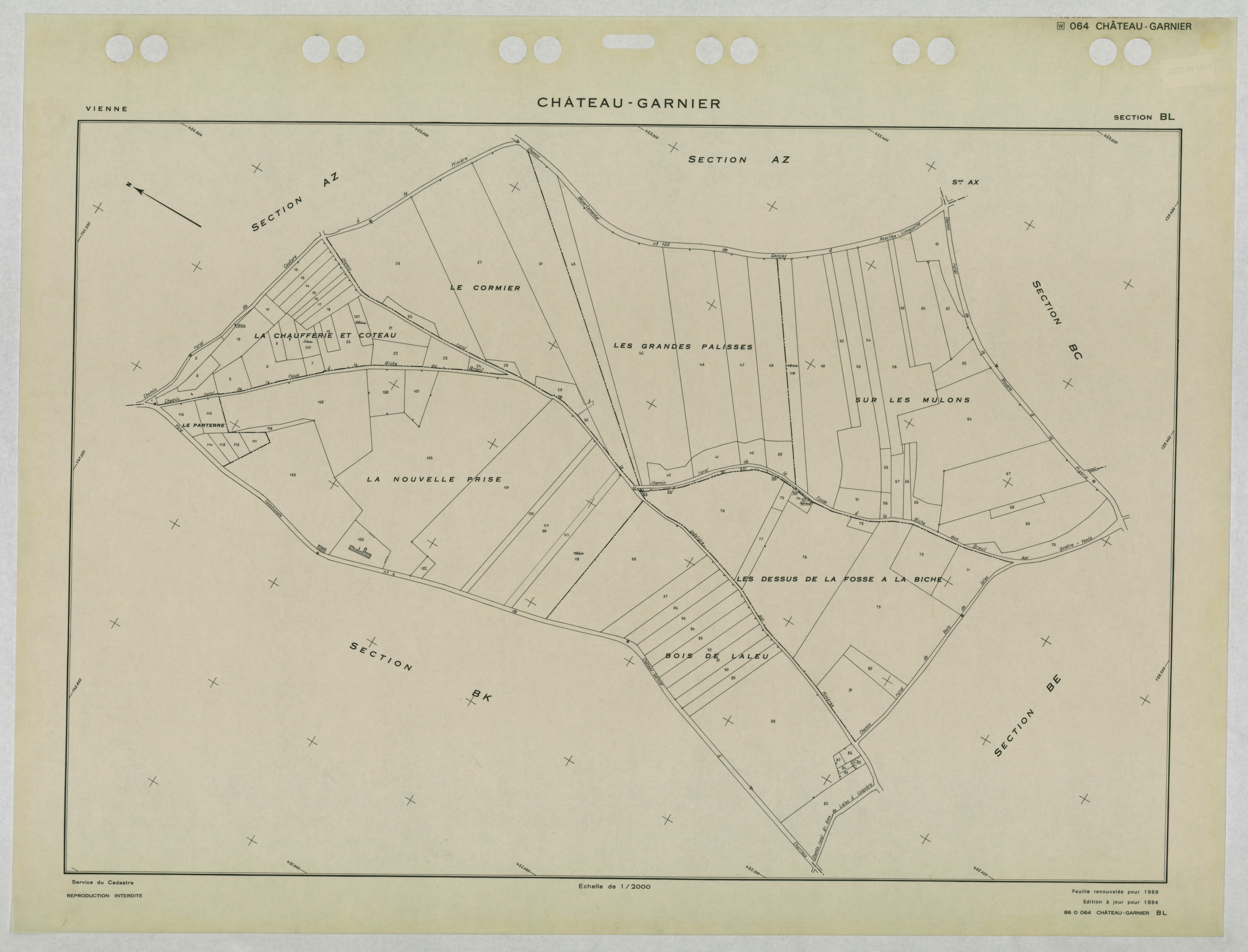 Château-Garnier - FRAD086_cadastre Plans renouvelés 