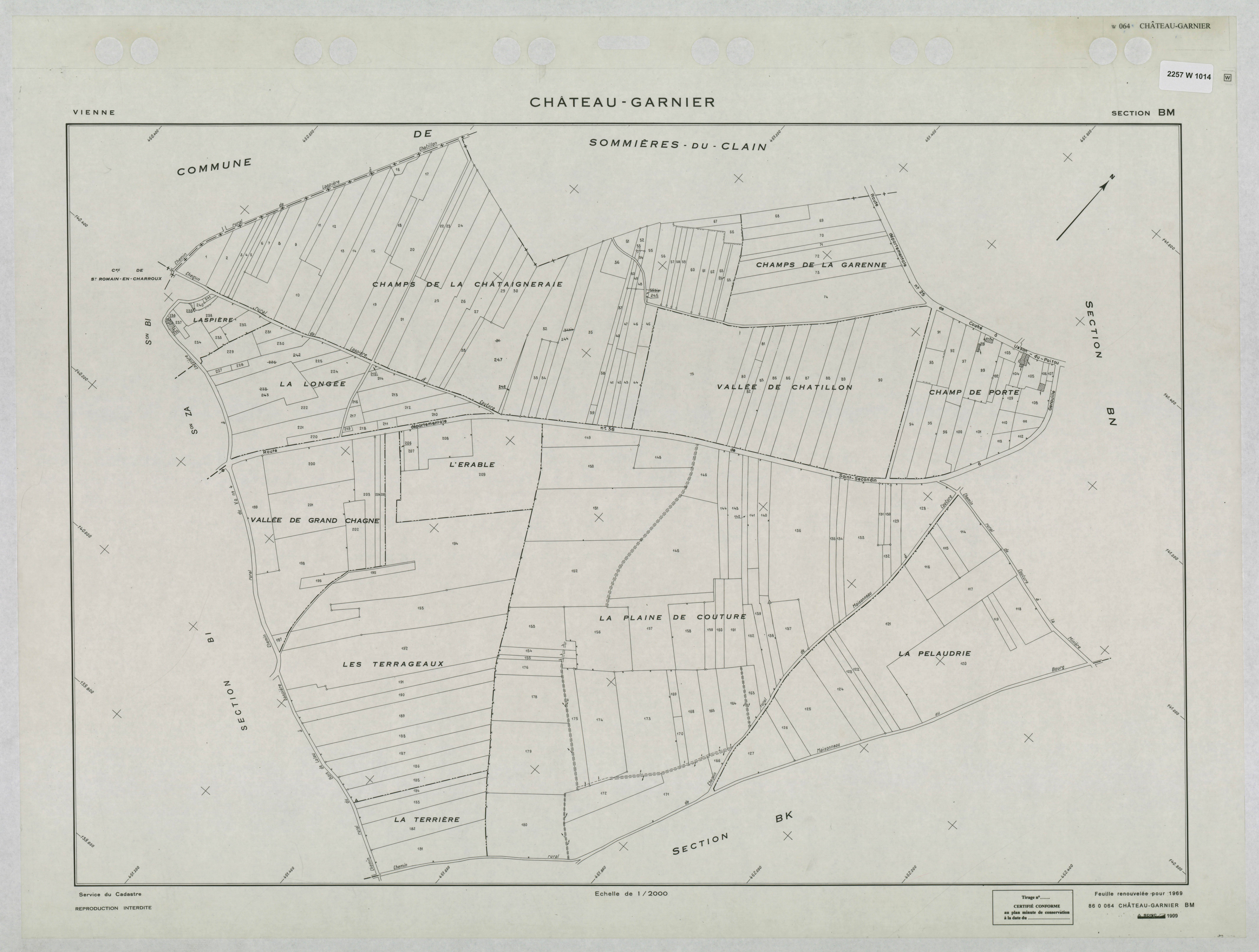 Château-Garnier - FRAD086_cadastre Plans renouvelés 