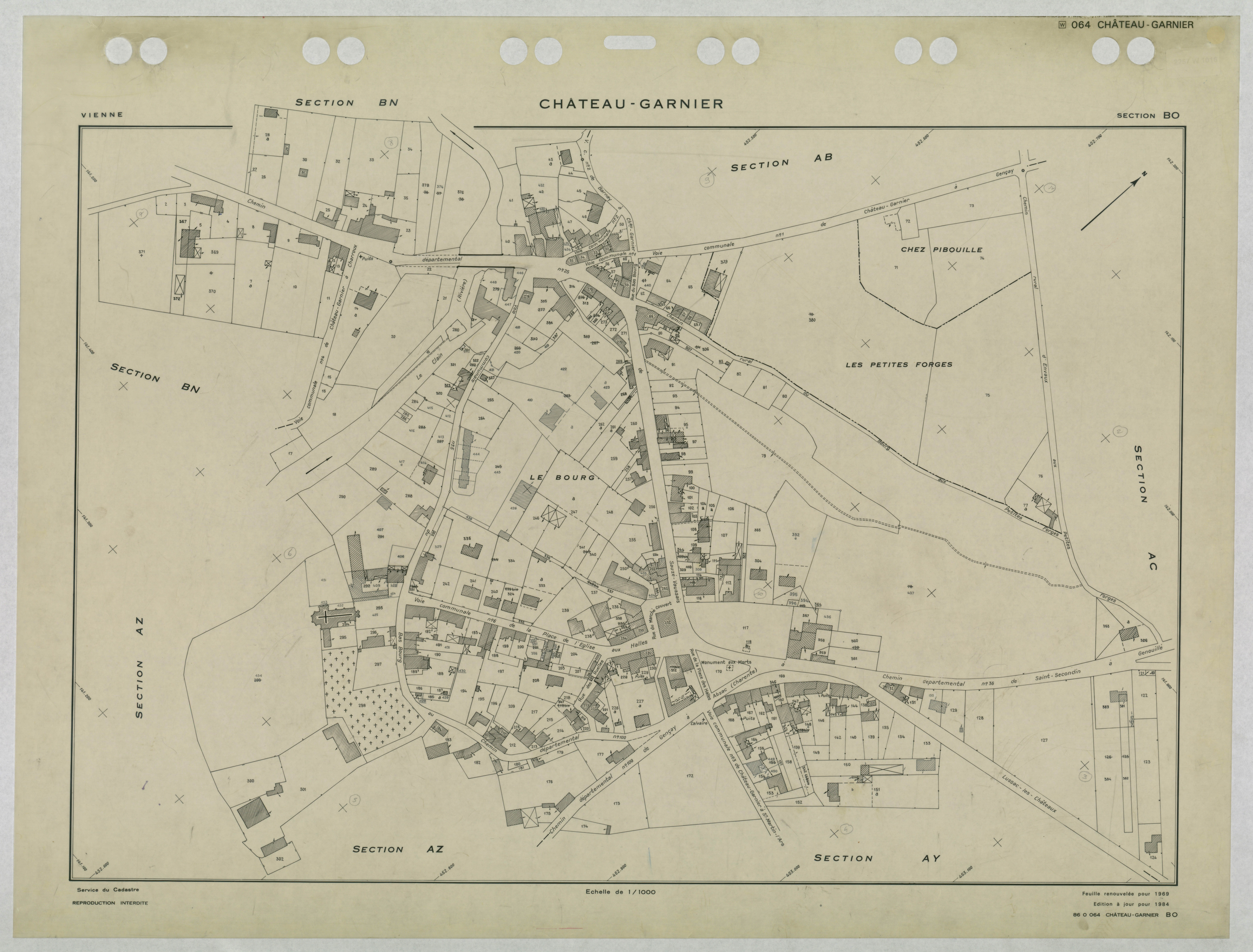Château-Garnier - FRAD086_cadastre Plans renouvelés 