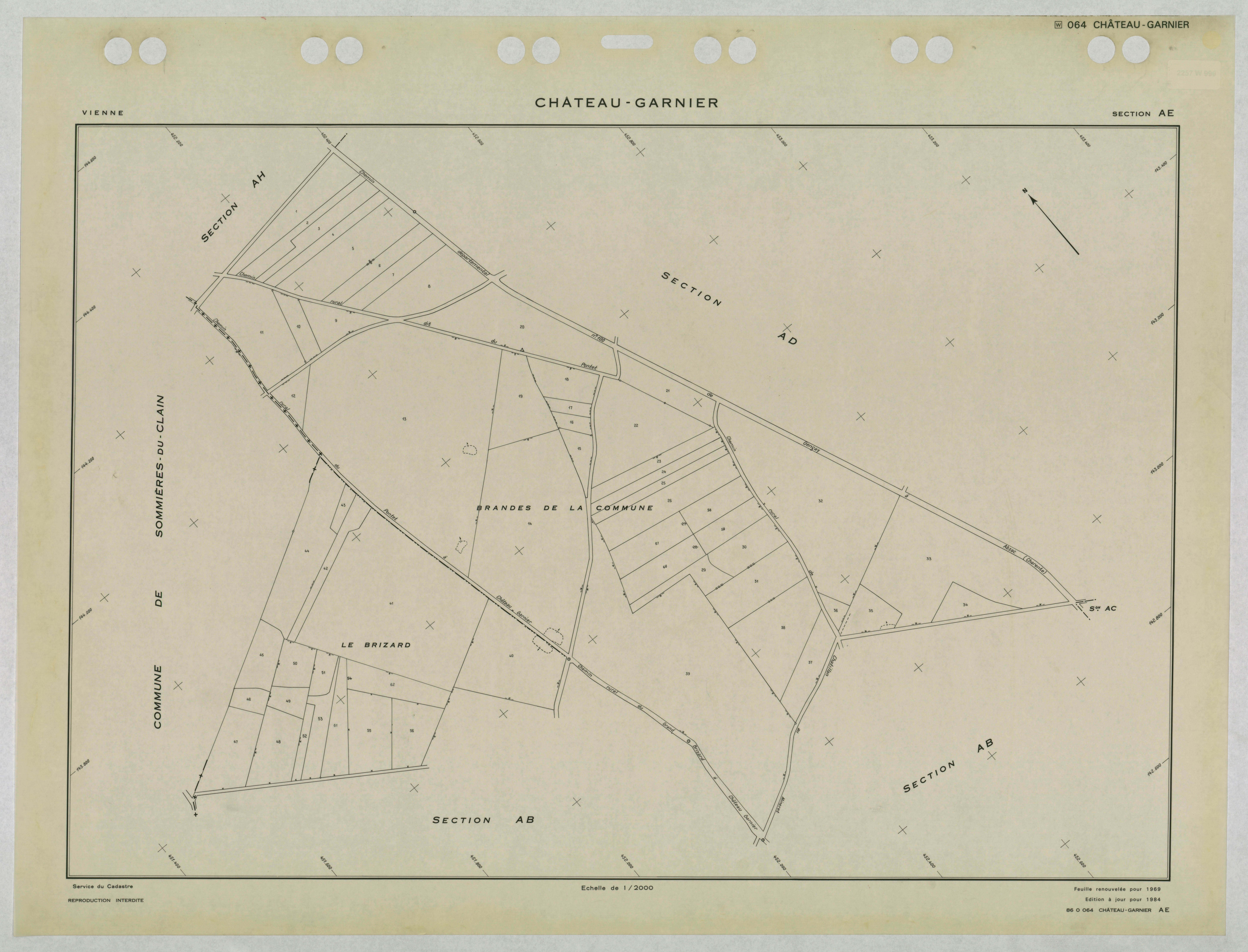 Château-Garnier - FRAD086_cadastre Plans renouvelés 
