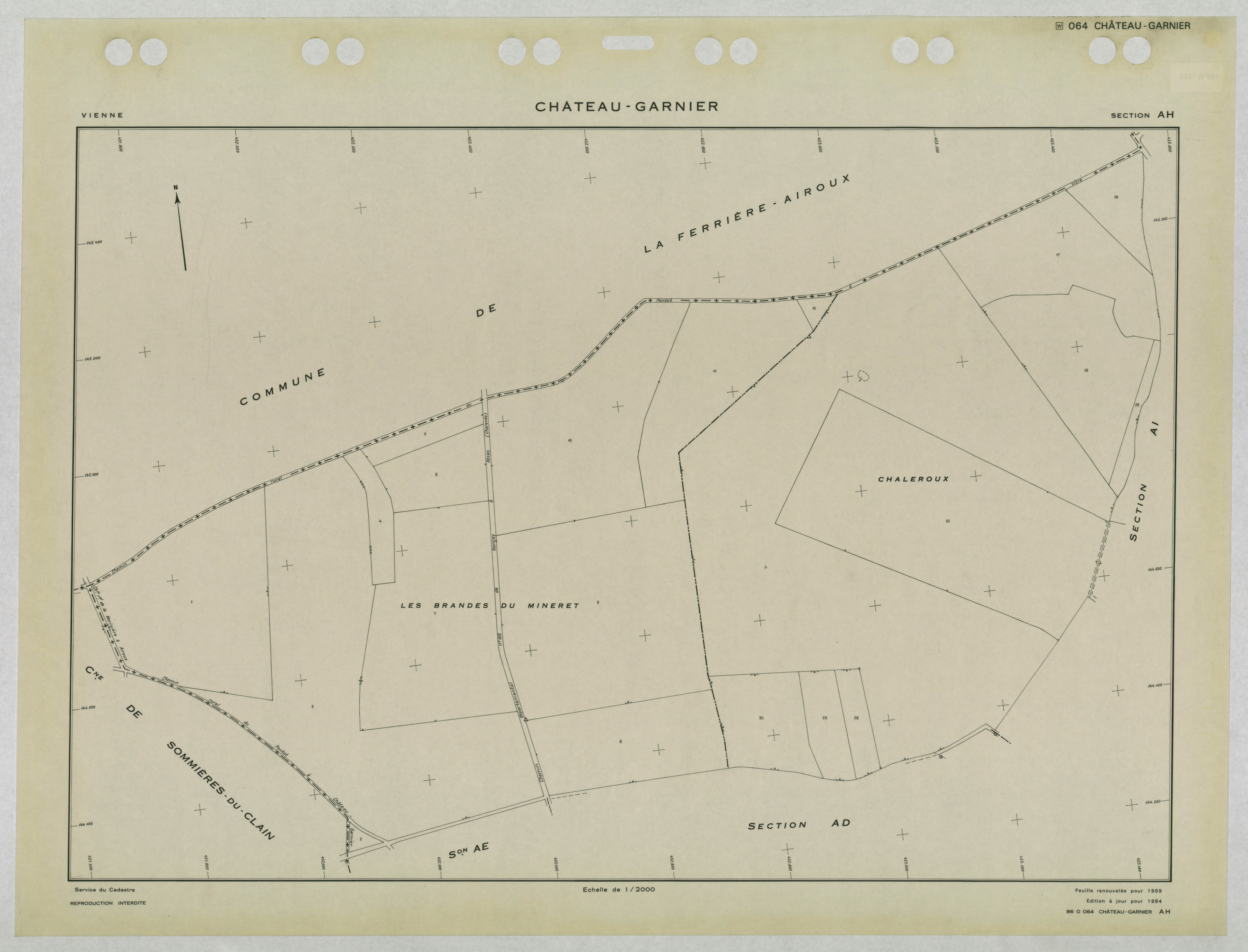 Château-Garnier - FRAD086_cadastre Plans renouvelés 