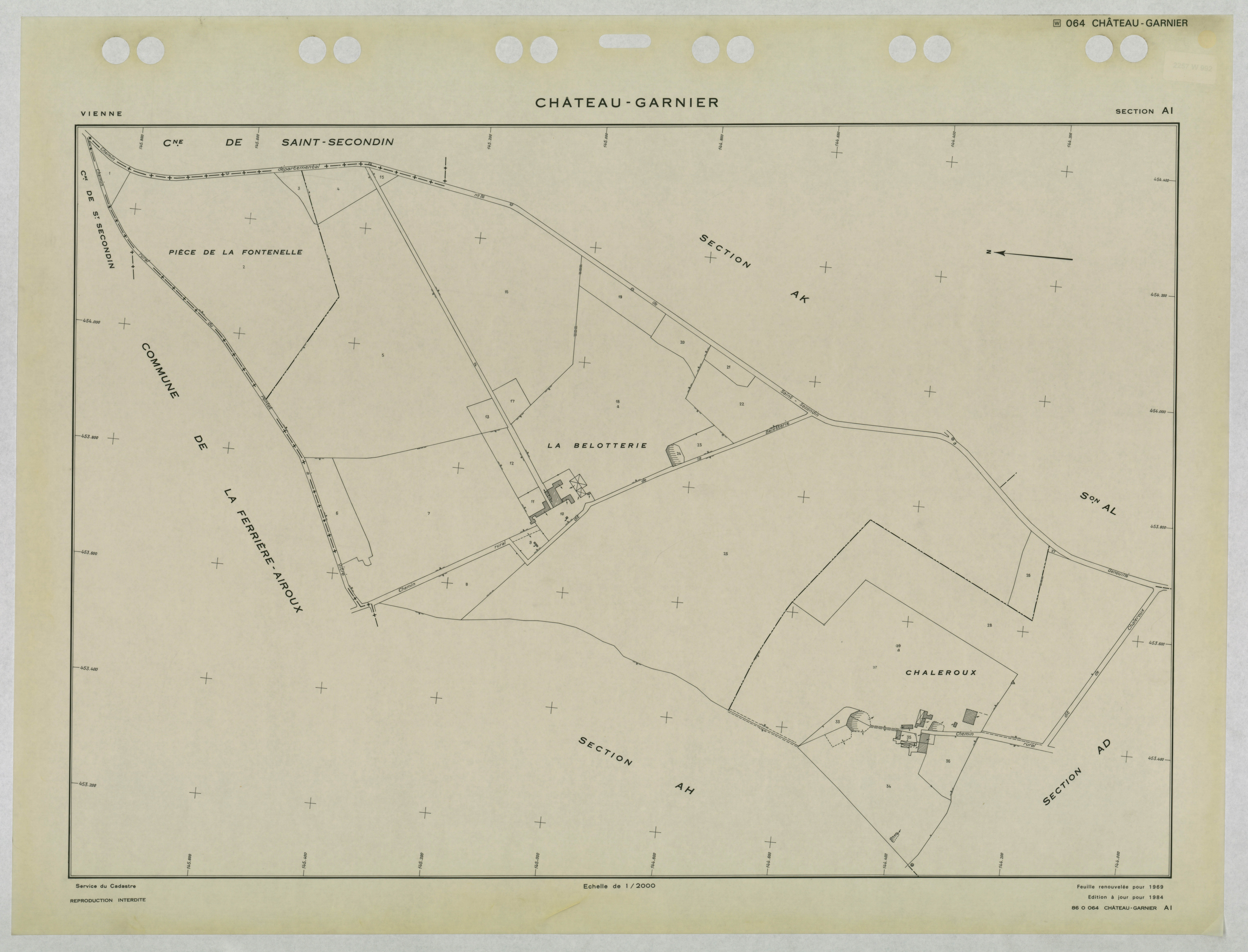 Château-Garnier - FRAD086_cadastre Plans renouvelés 