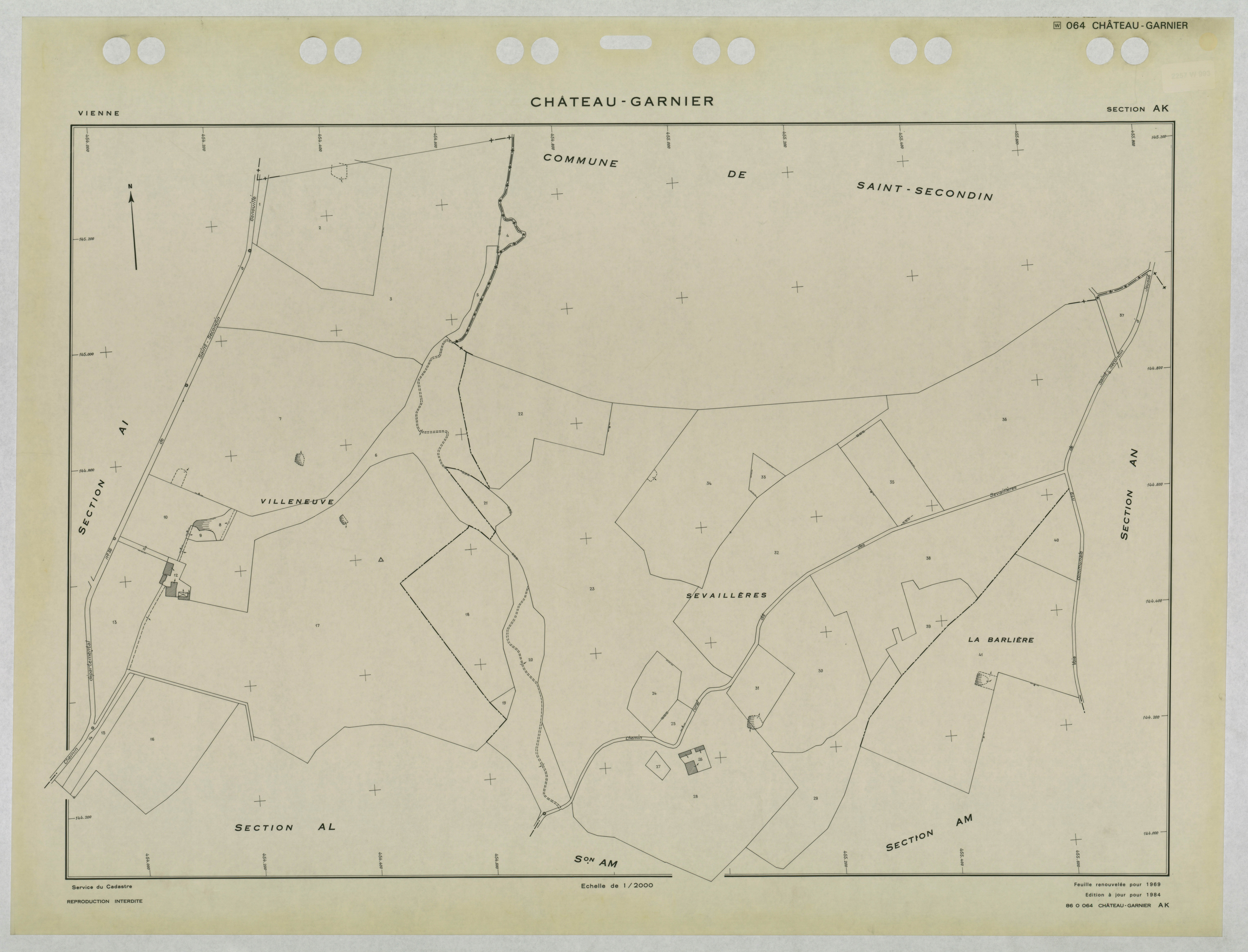 Château-Garnier - FRAD086_cadastre Plans renouvelés 