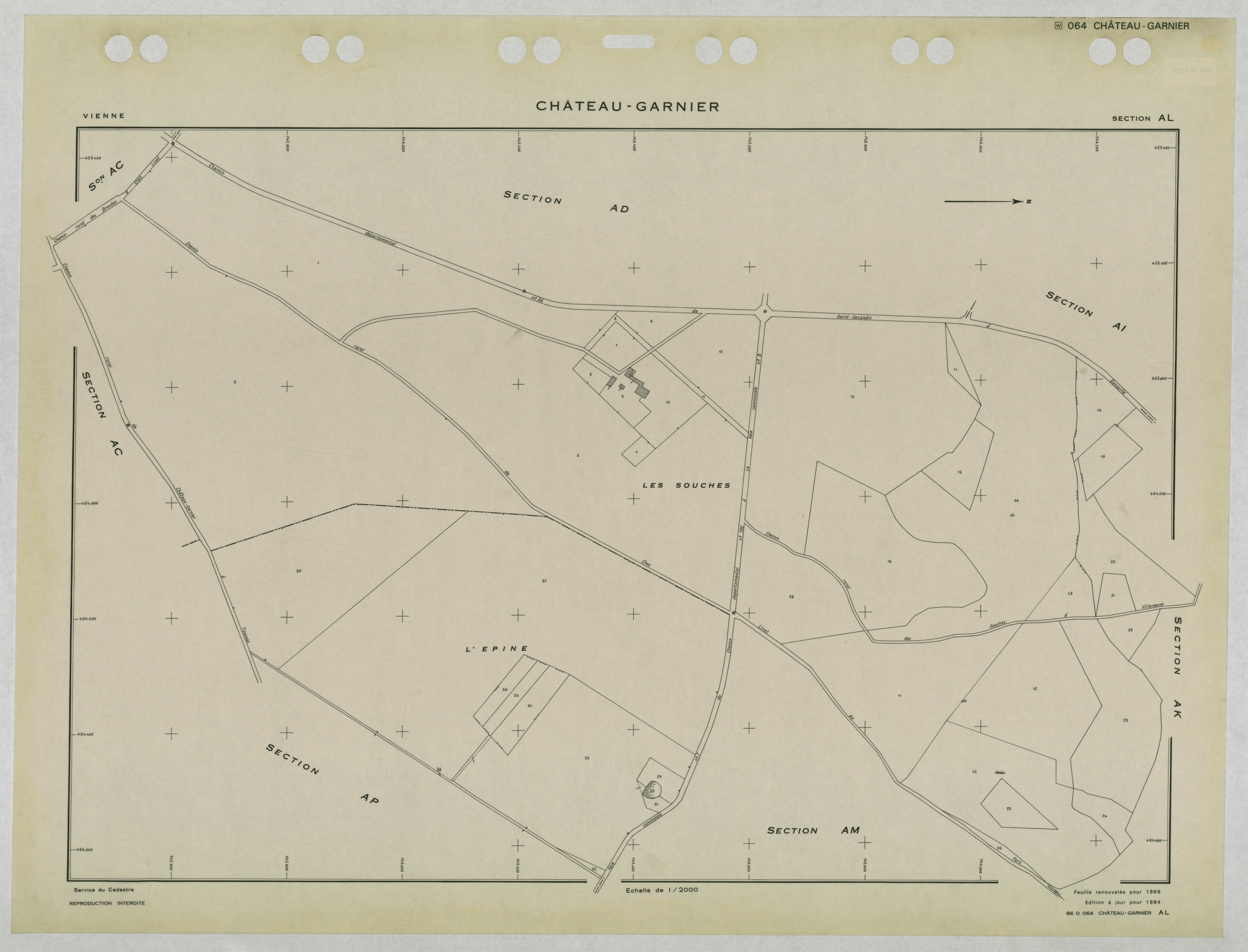 Château-Garnier - FRAD086_cadastre Plans renouvelés 