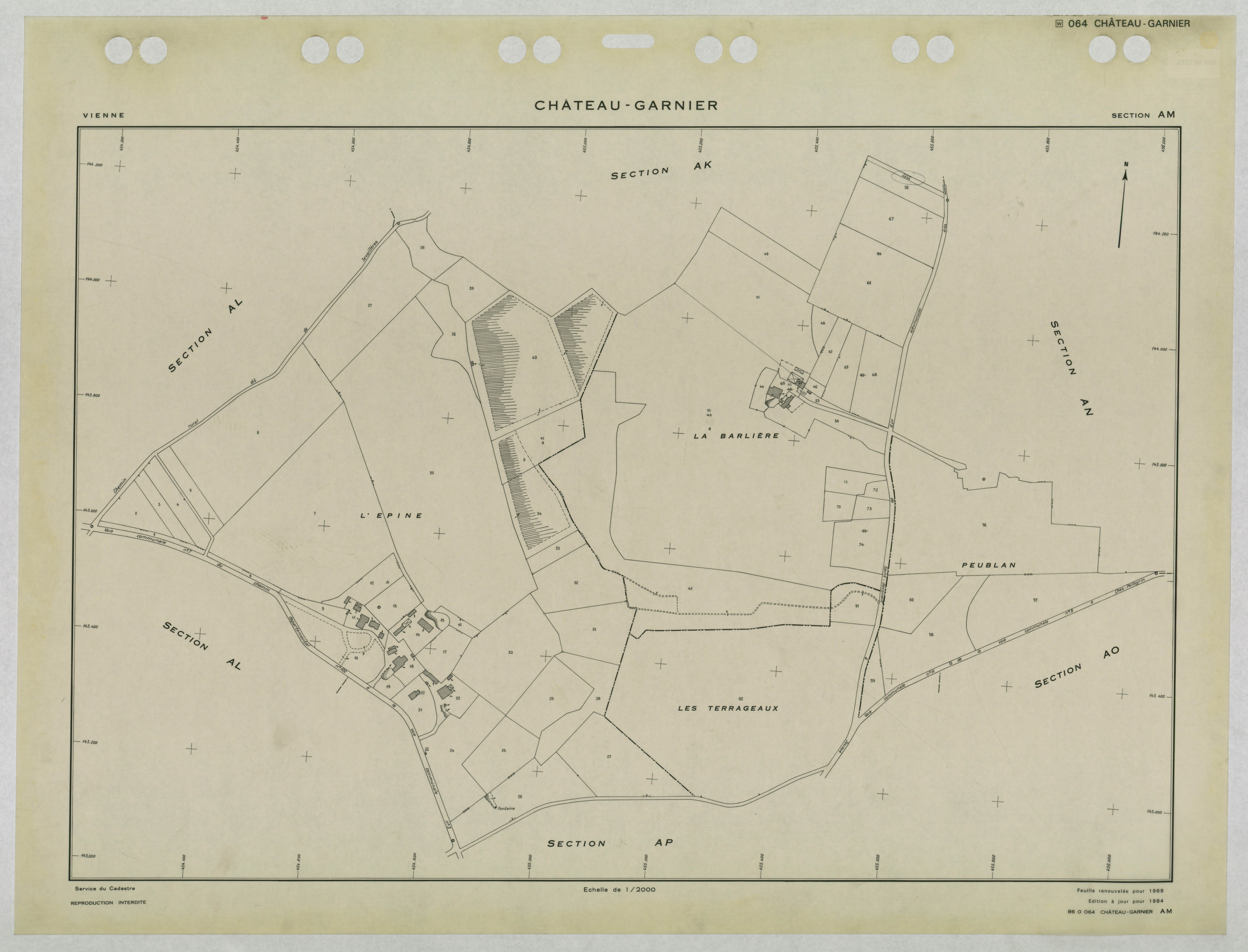 Château-Garnier - FRAD086_cadastre Plans renouvelés 