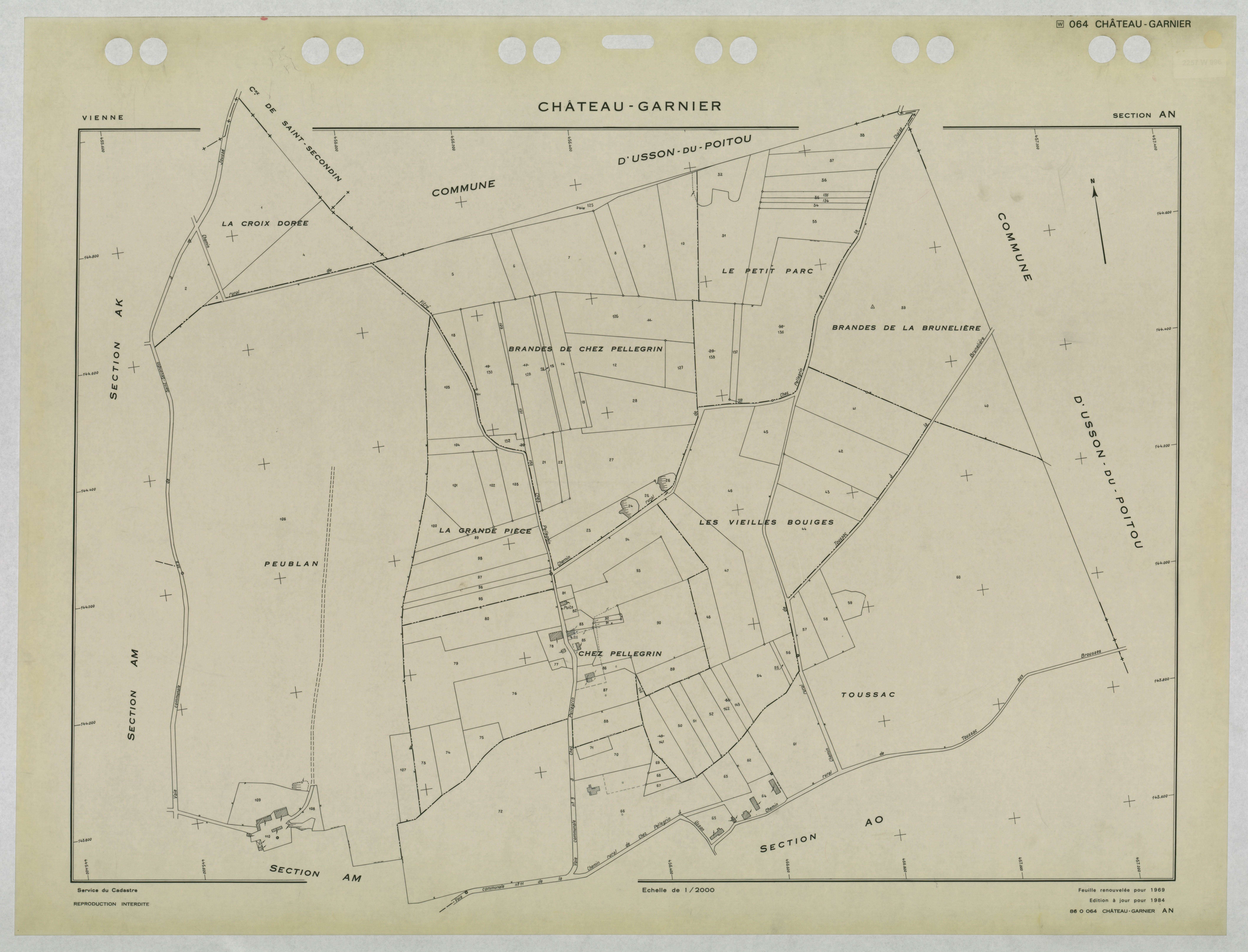 Château-Garnier - FRAD086_cadastre Plans renouvelés 