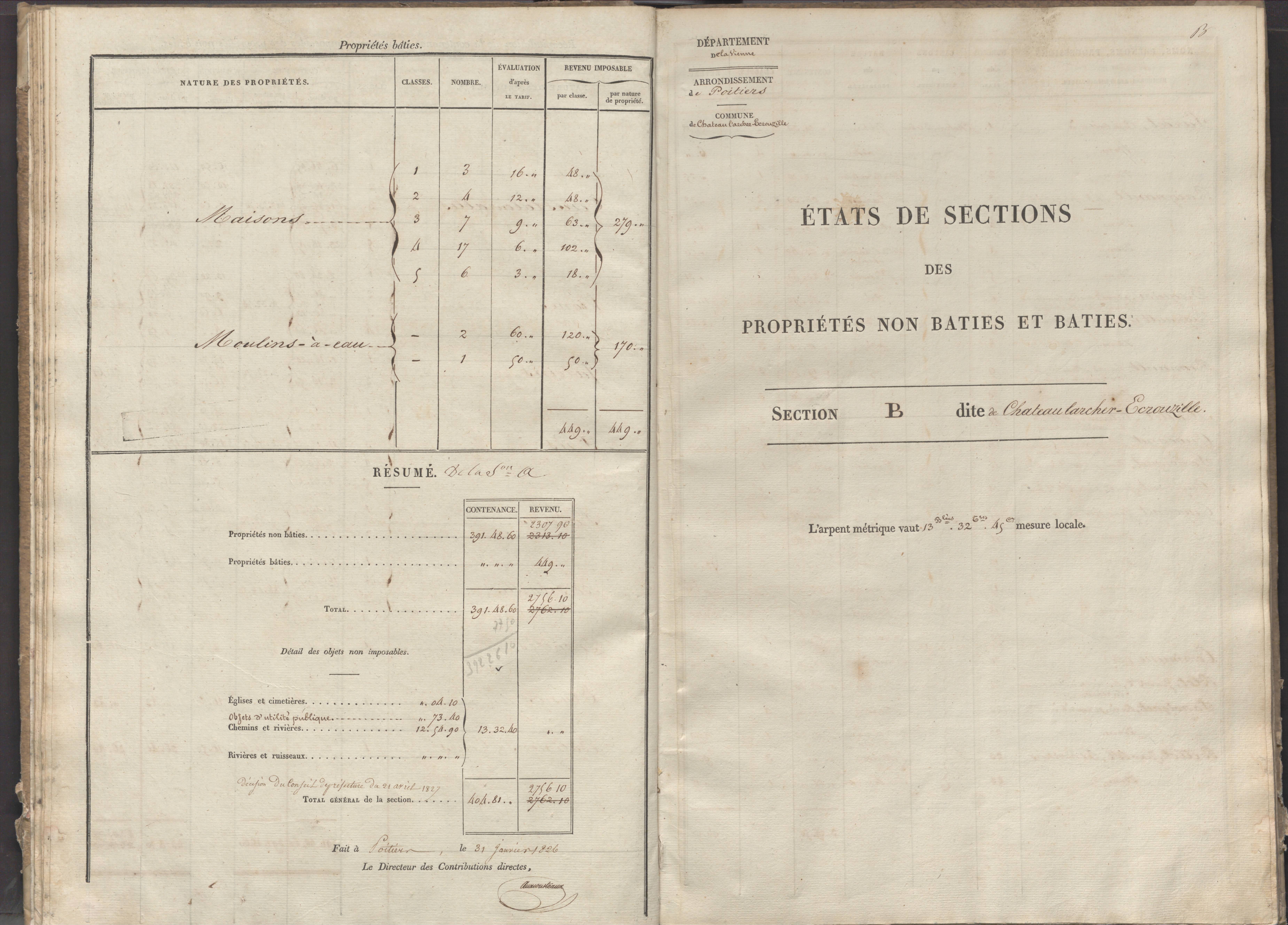 Château-Larcher - FRAD086_cadastre Sections A-C 