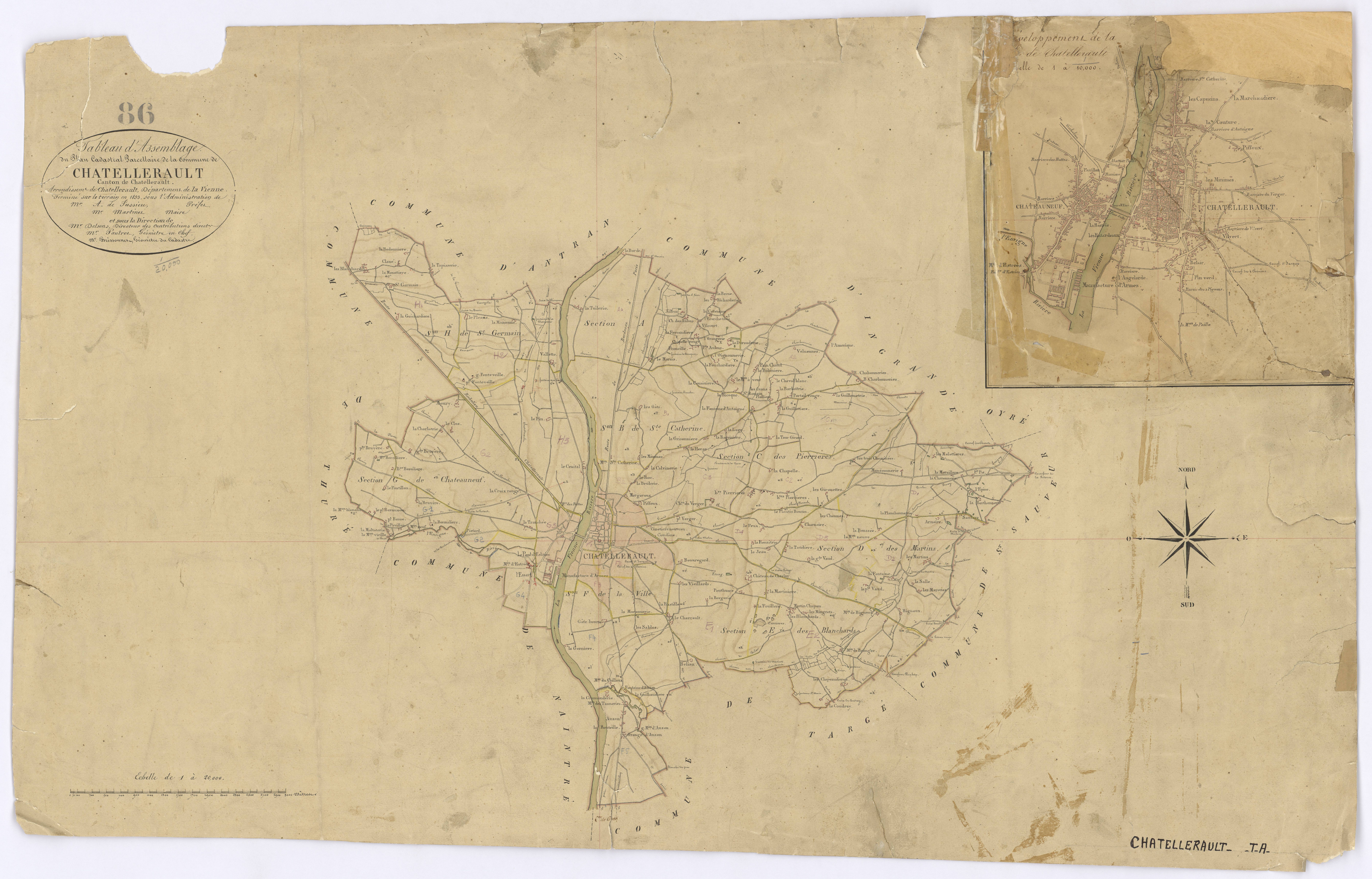 Châtellerault - FRAD086_cadastre Plans 