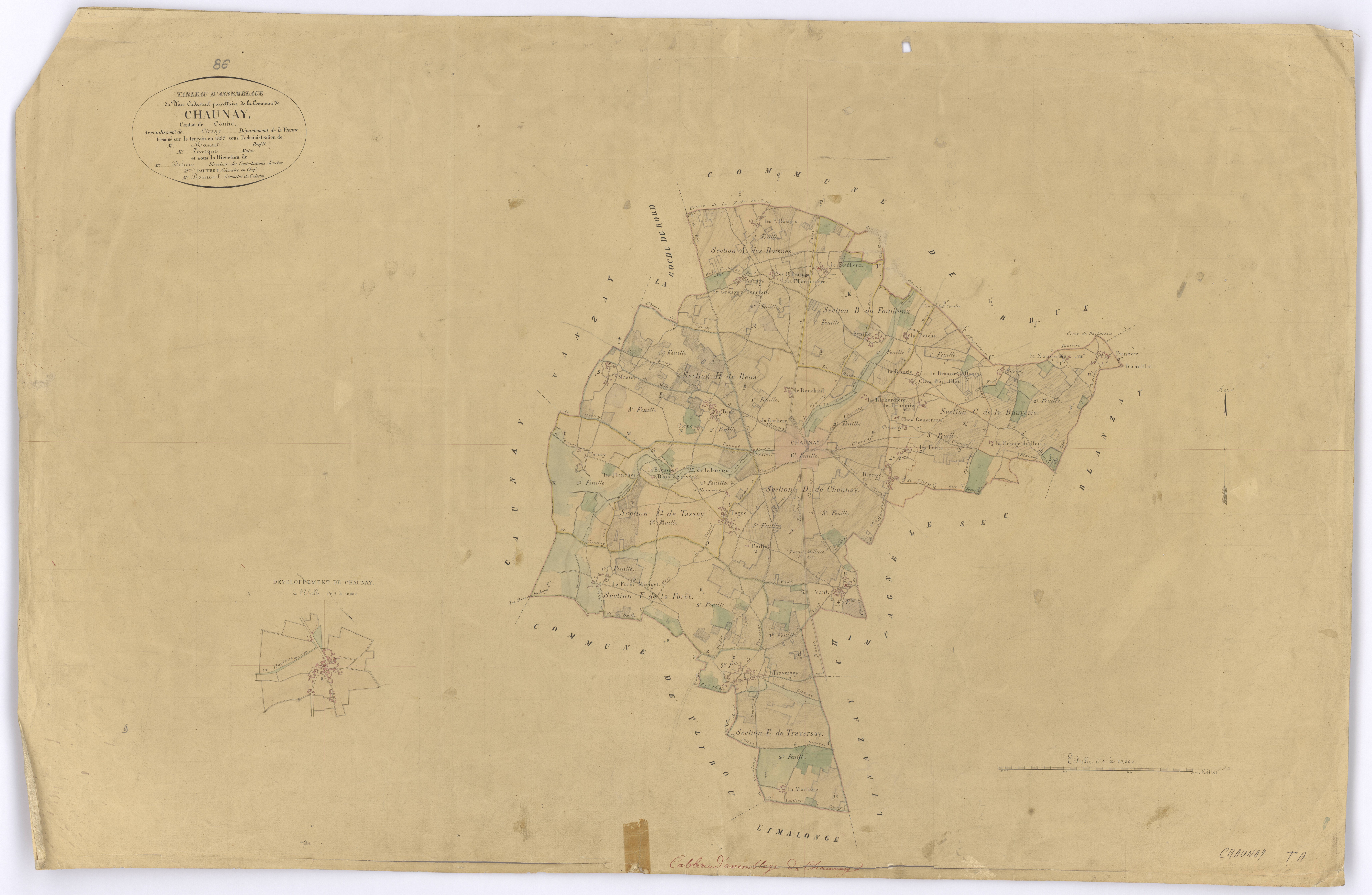 Chaunay - FRAD086_cadastre Plans 