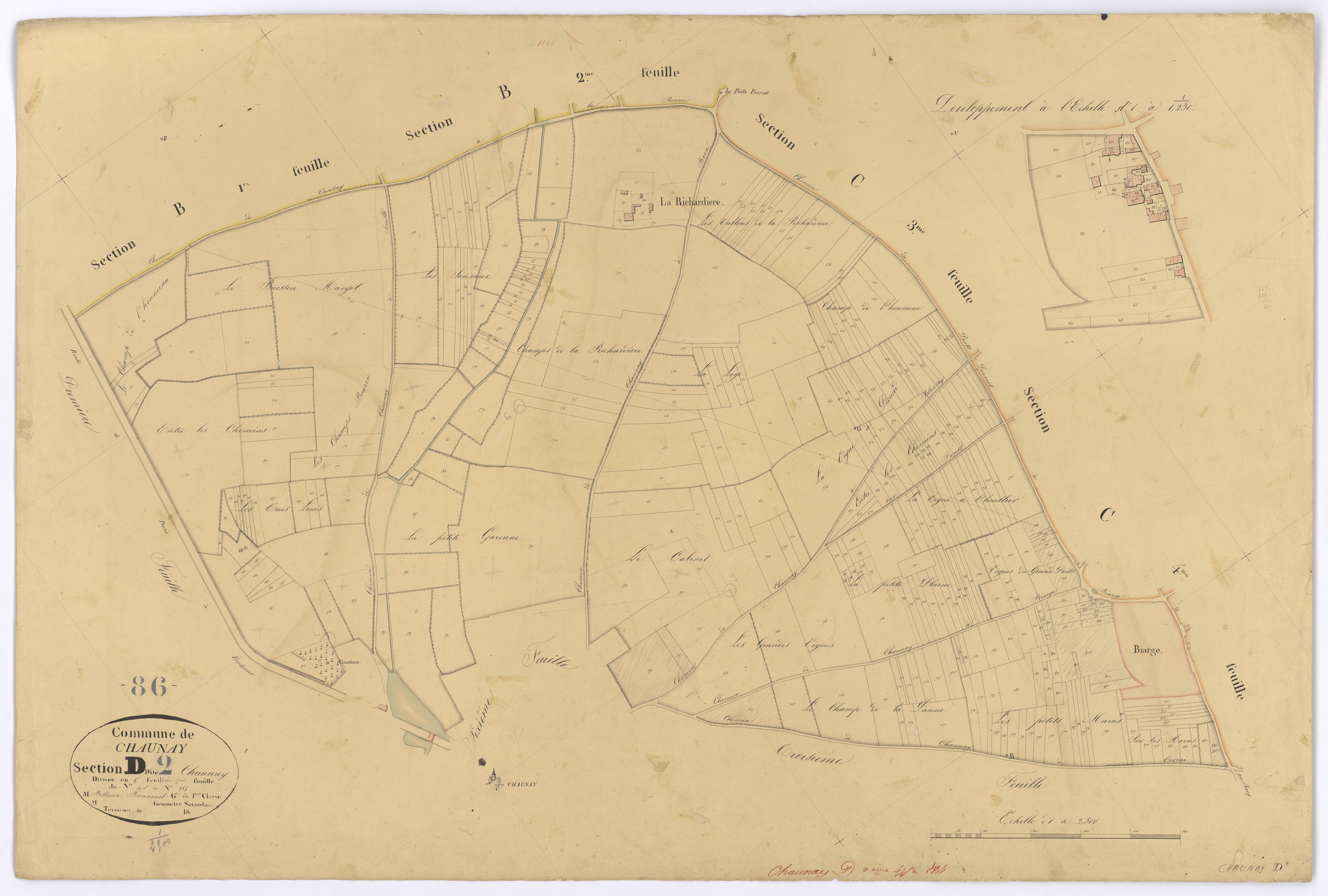Chaunay - FRAD086_cadastre Plans 