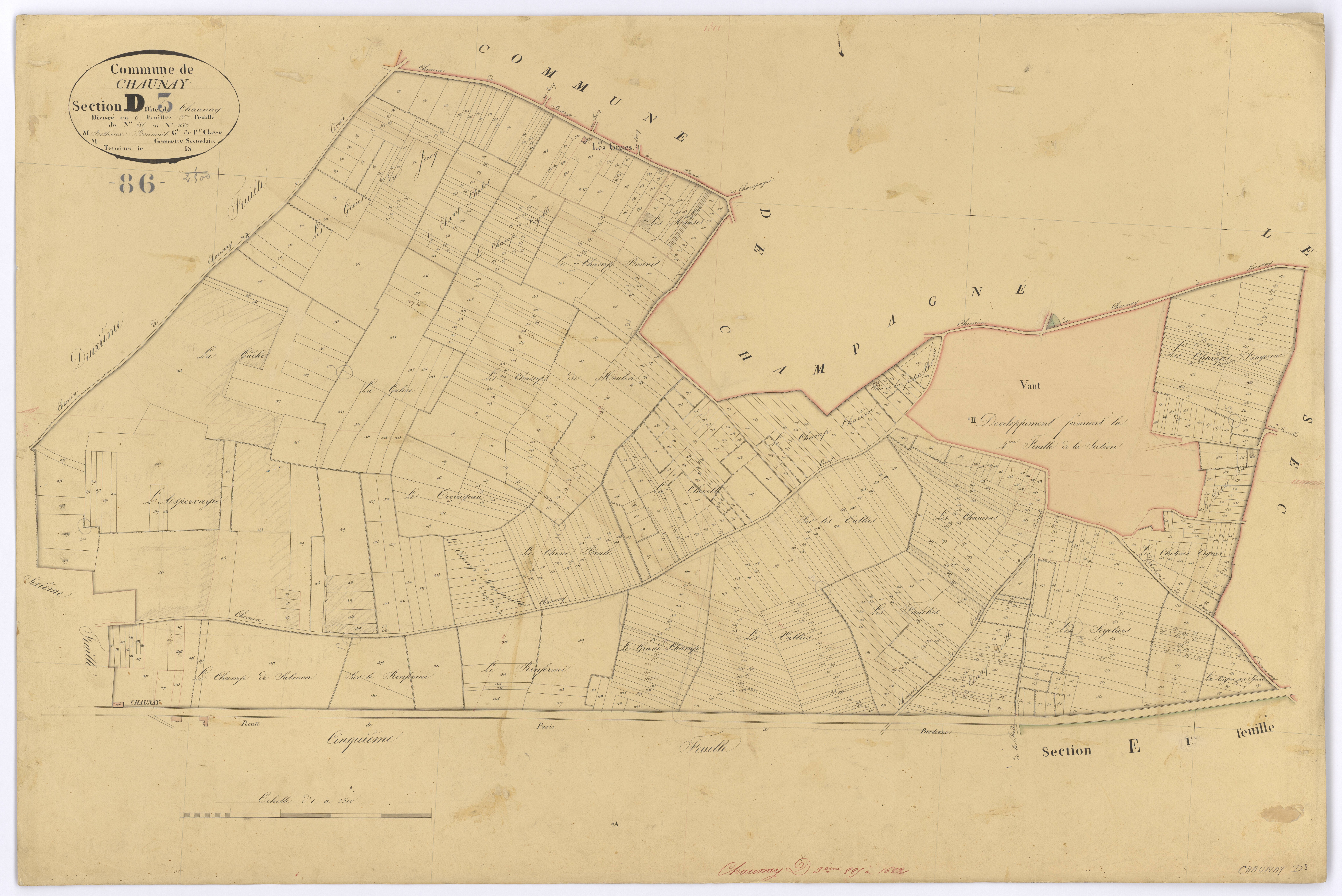Chaunay - FRAD086_cadastre Plans 