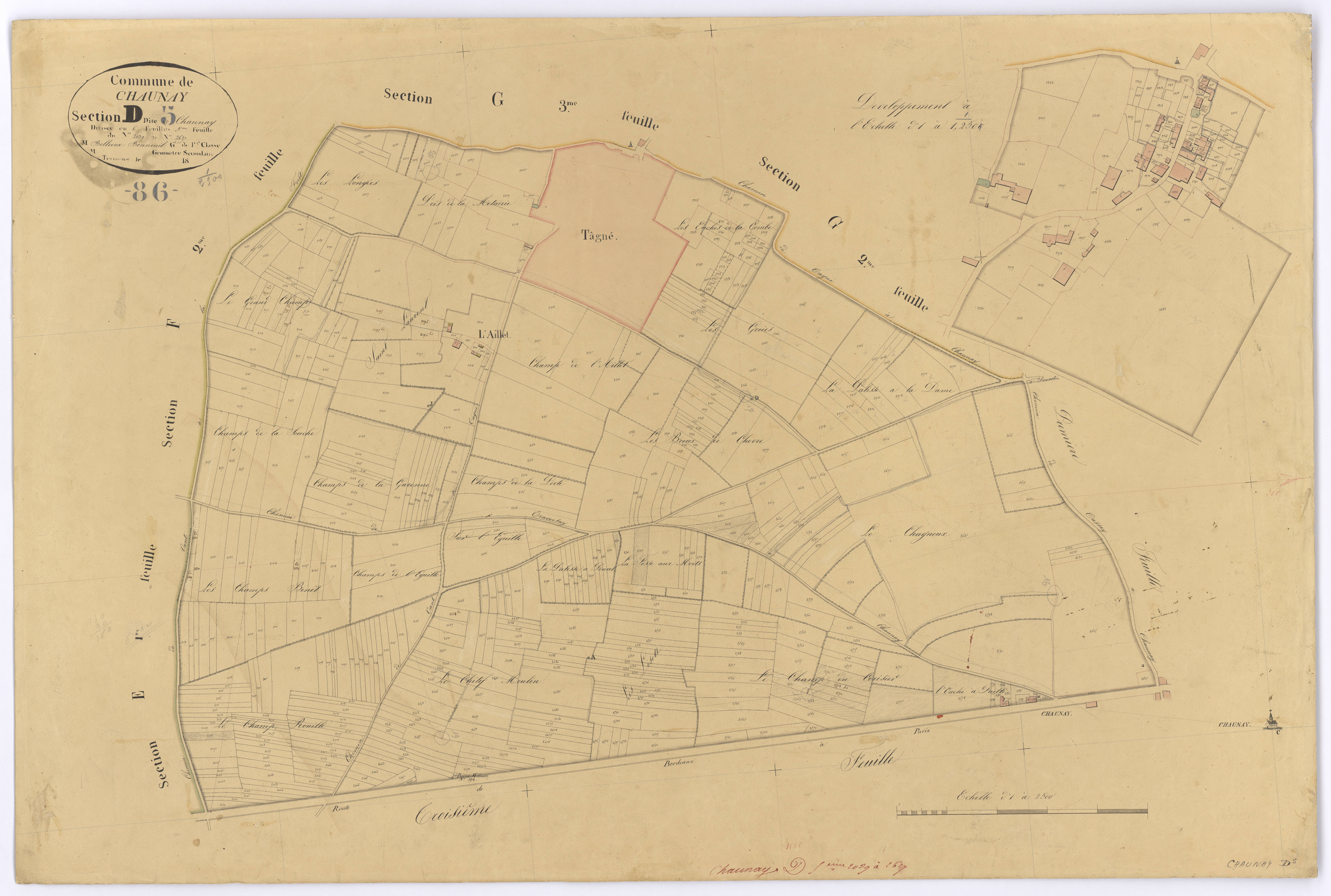 Chaunay - FRAD086_cadastre Plans 