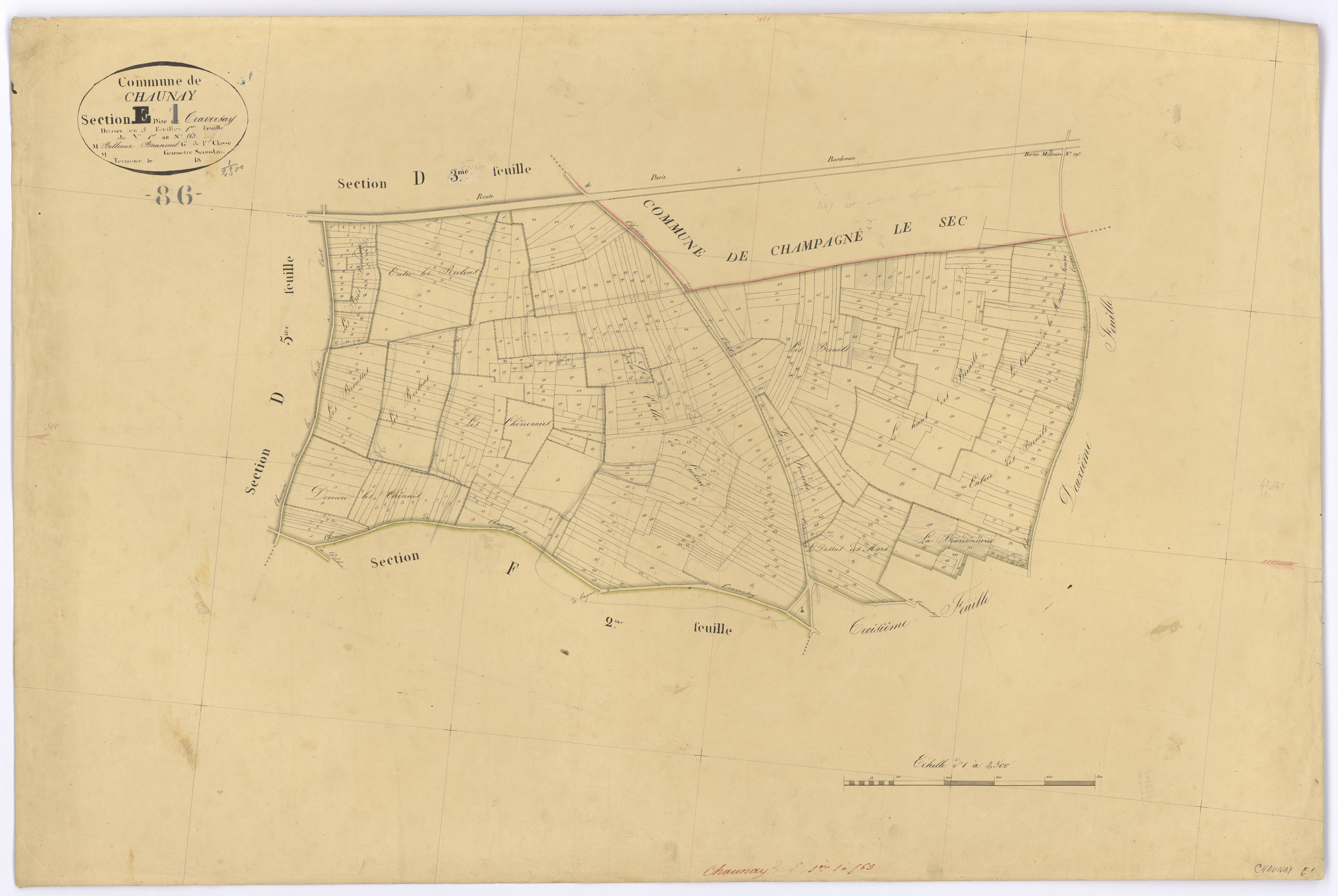 Chaunay - FRAD086_cadastre Plans 