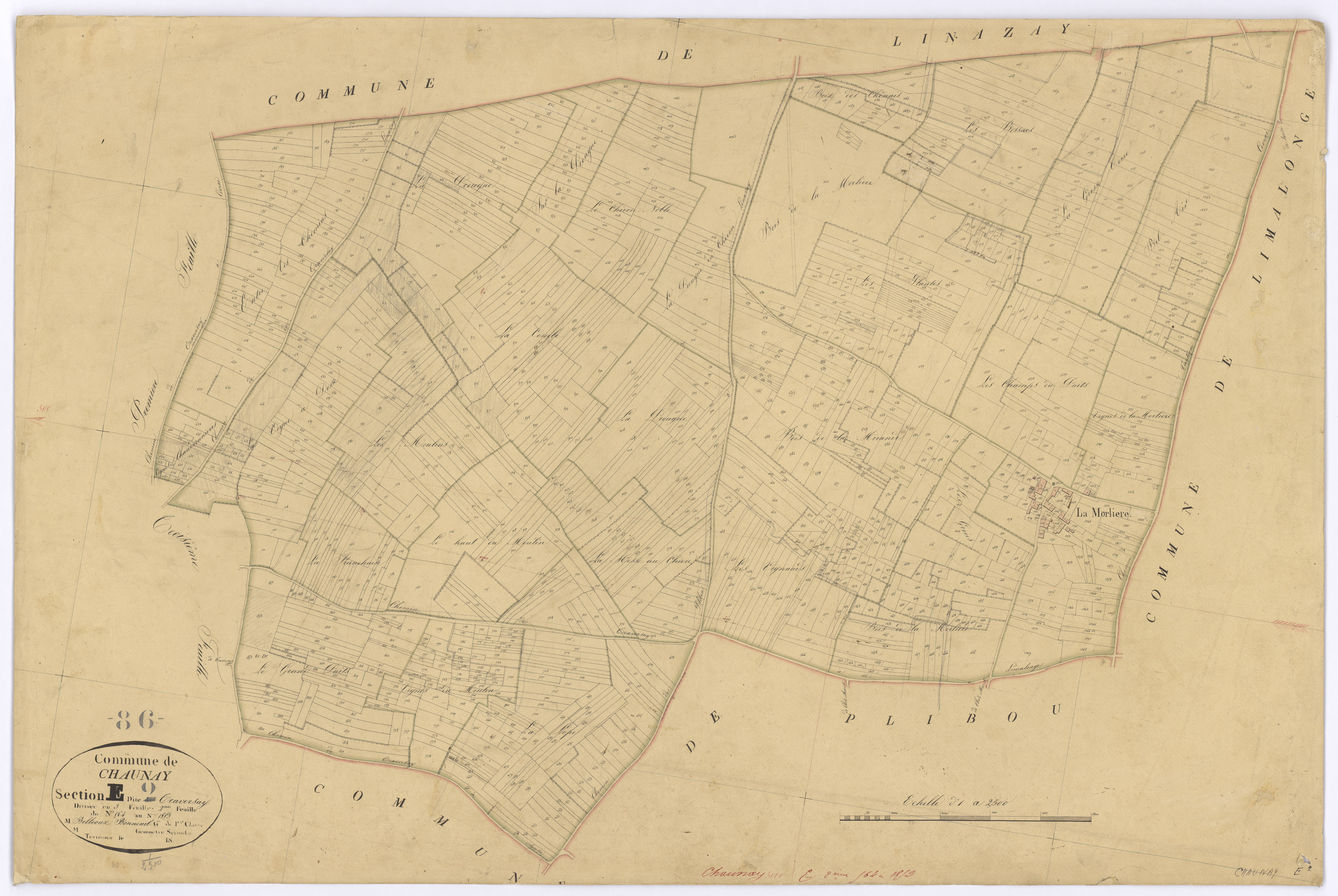 Chaunay - FRAD086_cadastre Plans 