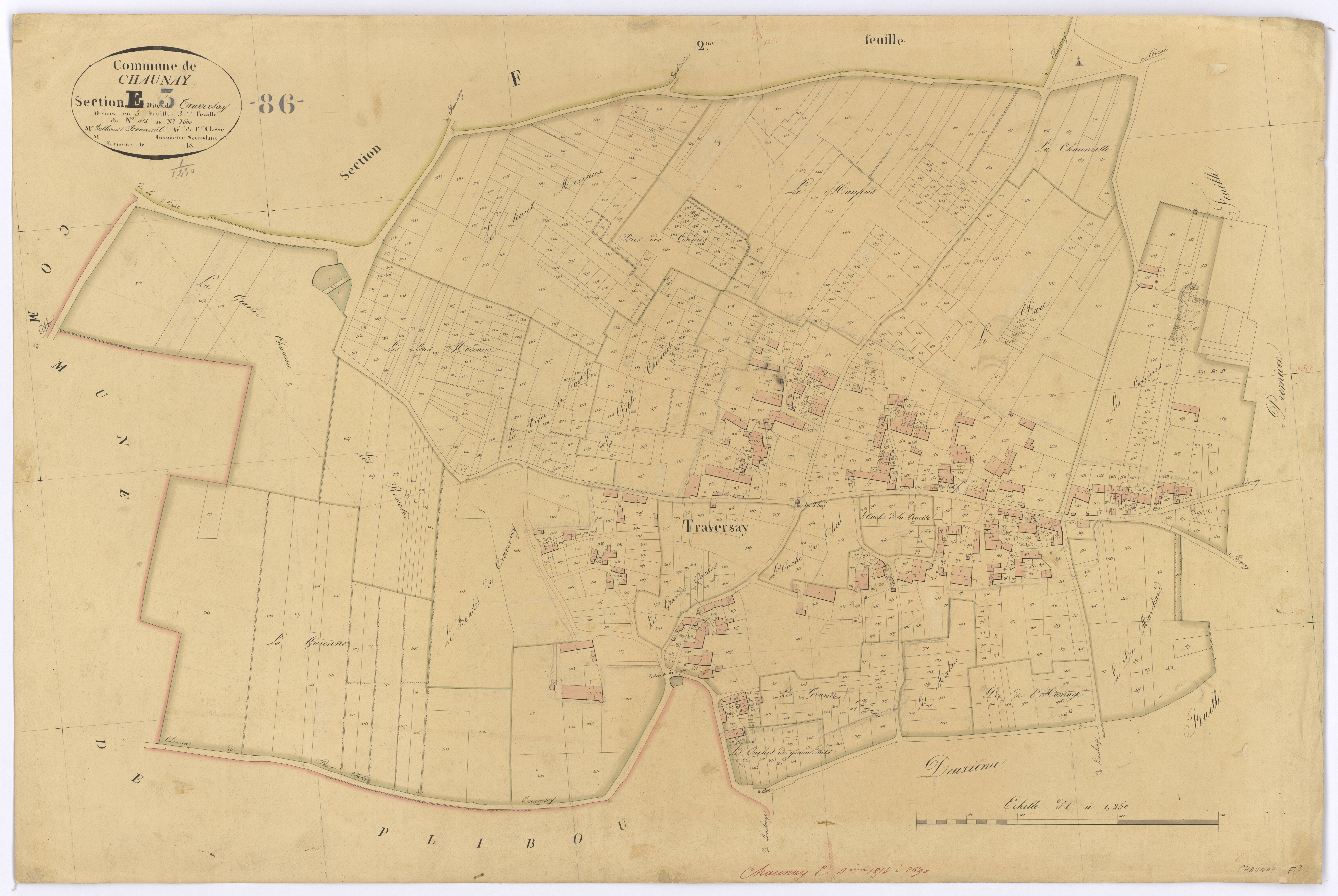 Chaunay - FRAD086_cadastre Plans 