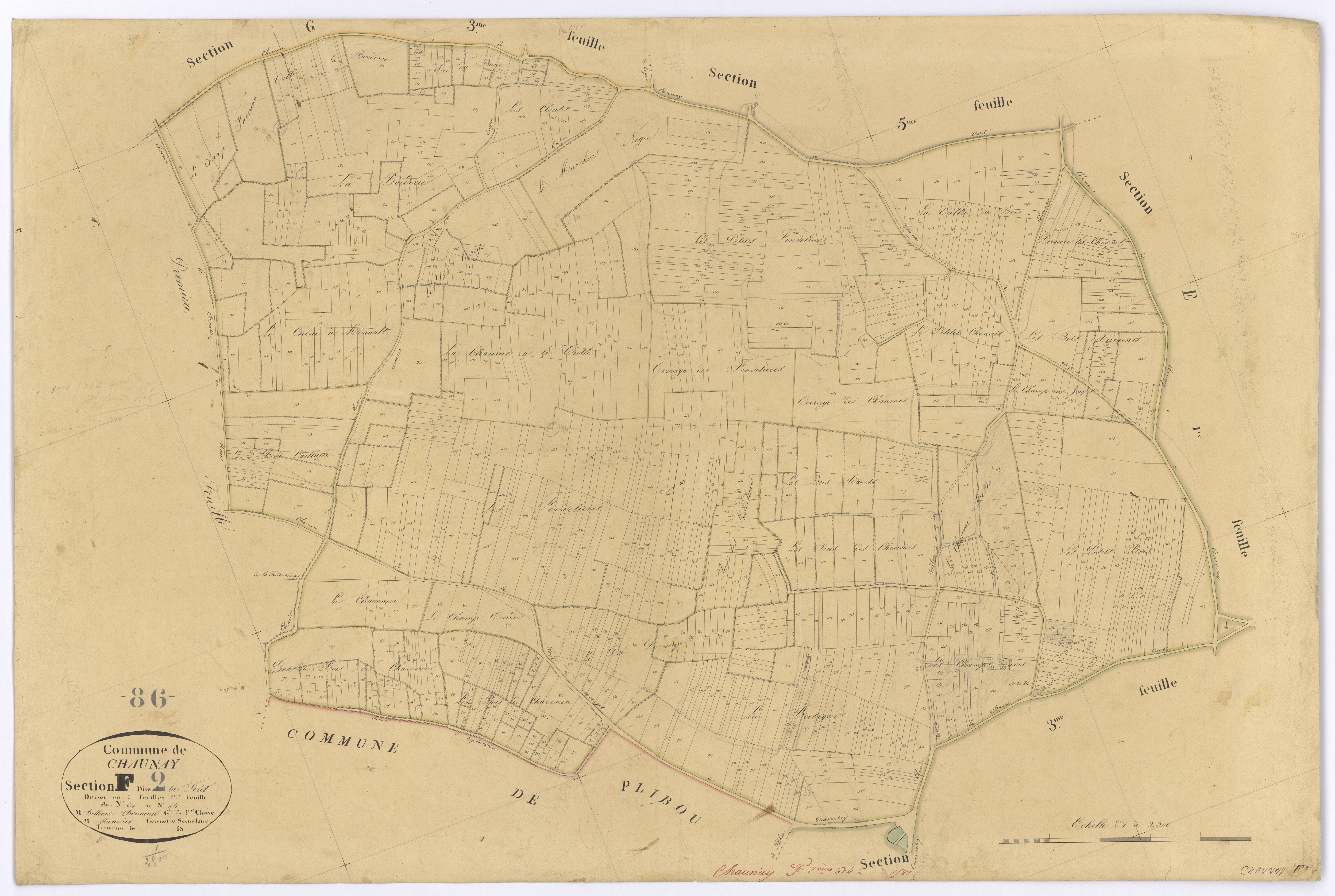 Chaunay - FRAD086_cadastre Plans 