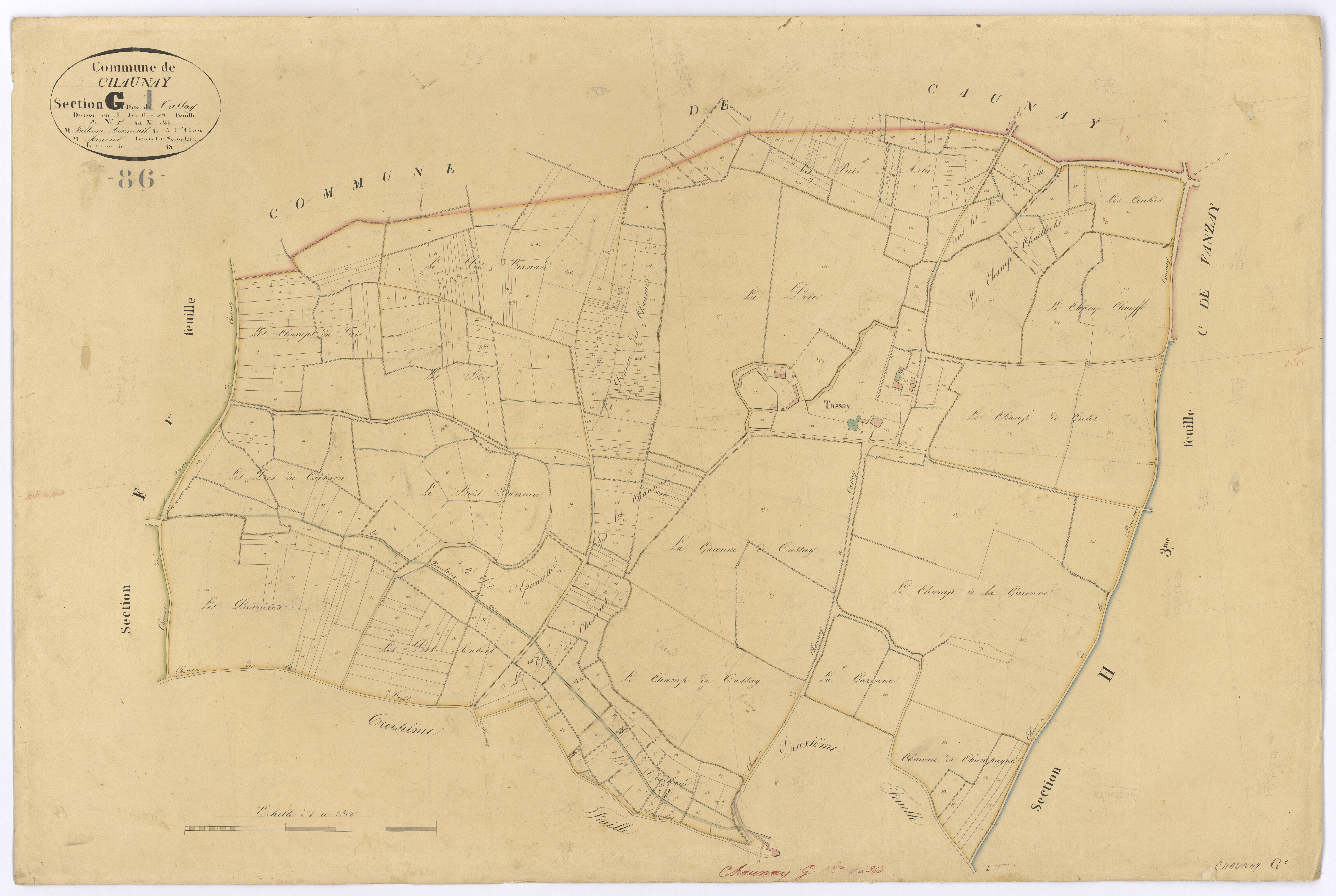 Chaunay - FRAD086_cadastre Plans 