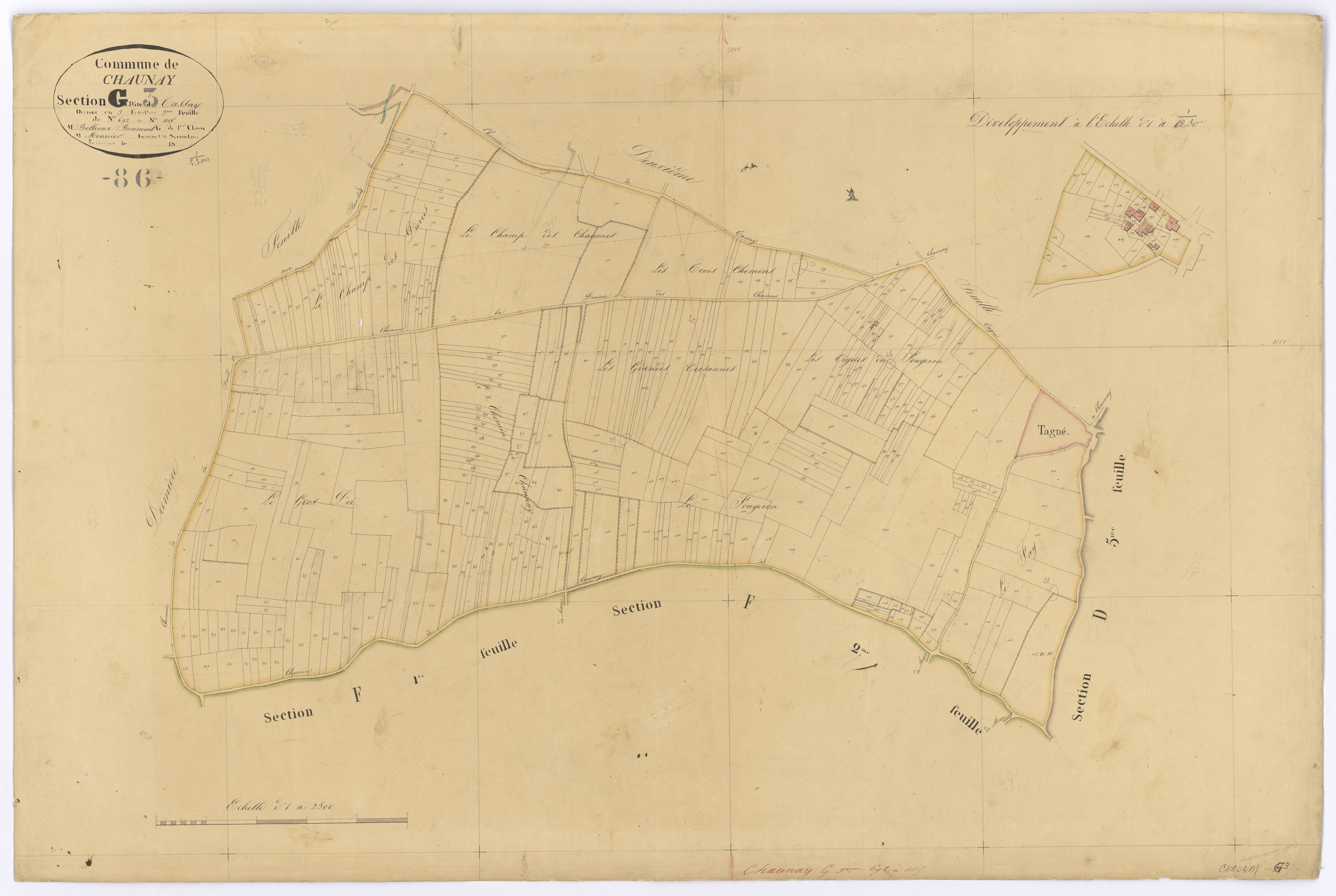 Chaunay - FRAD086_cadastre Plans 