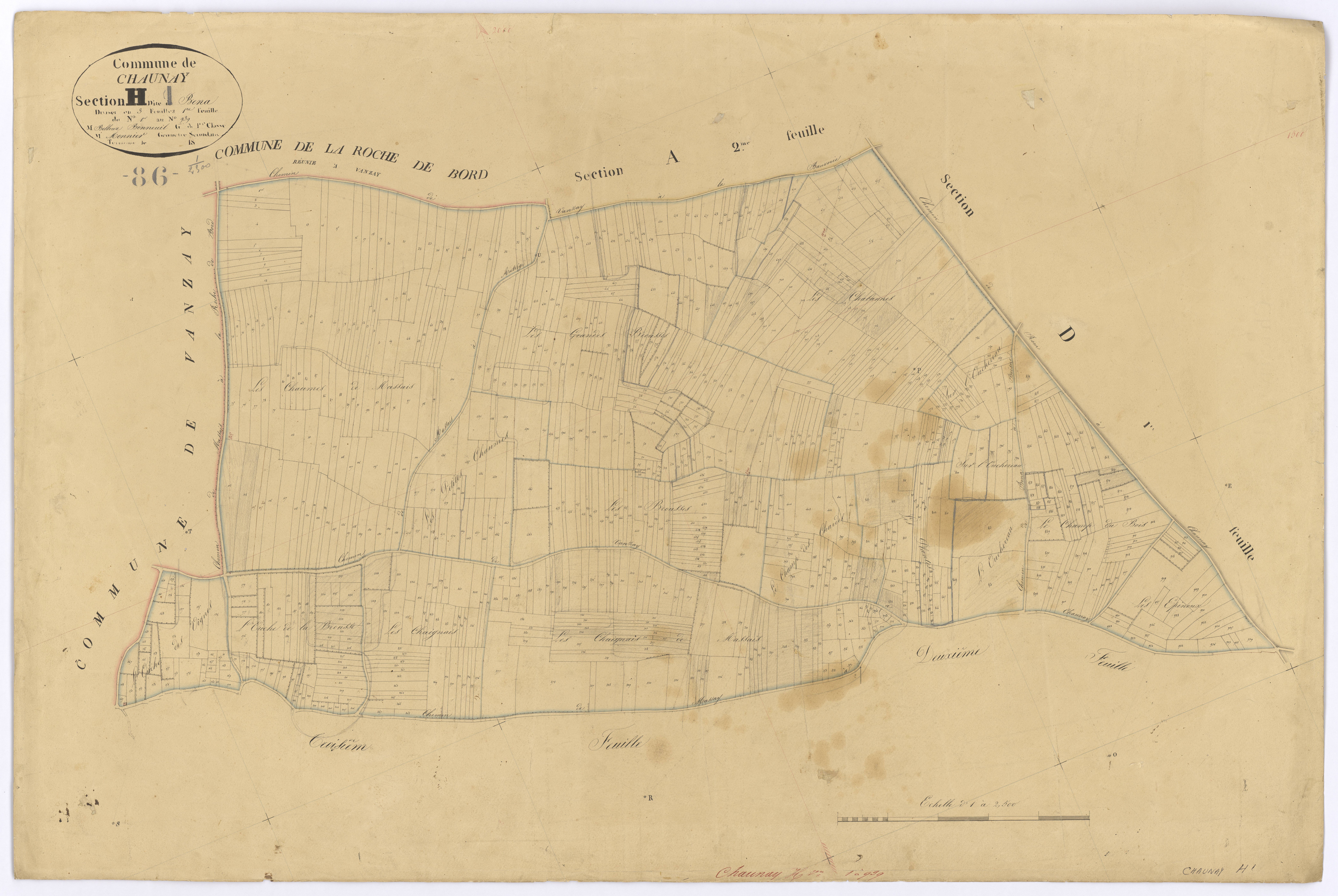 Chaunay - FRAD086_cadastre Plans 