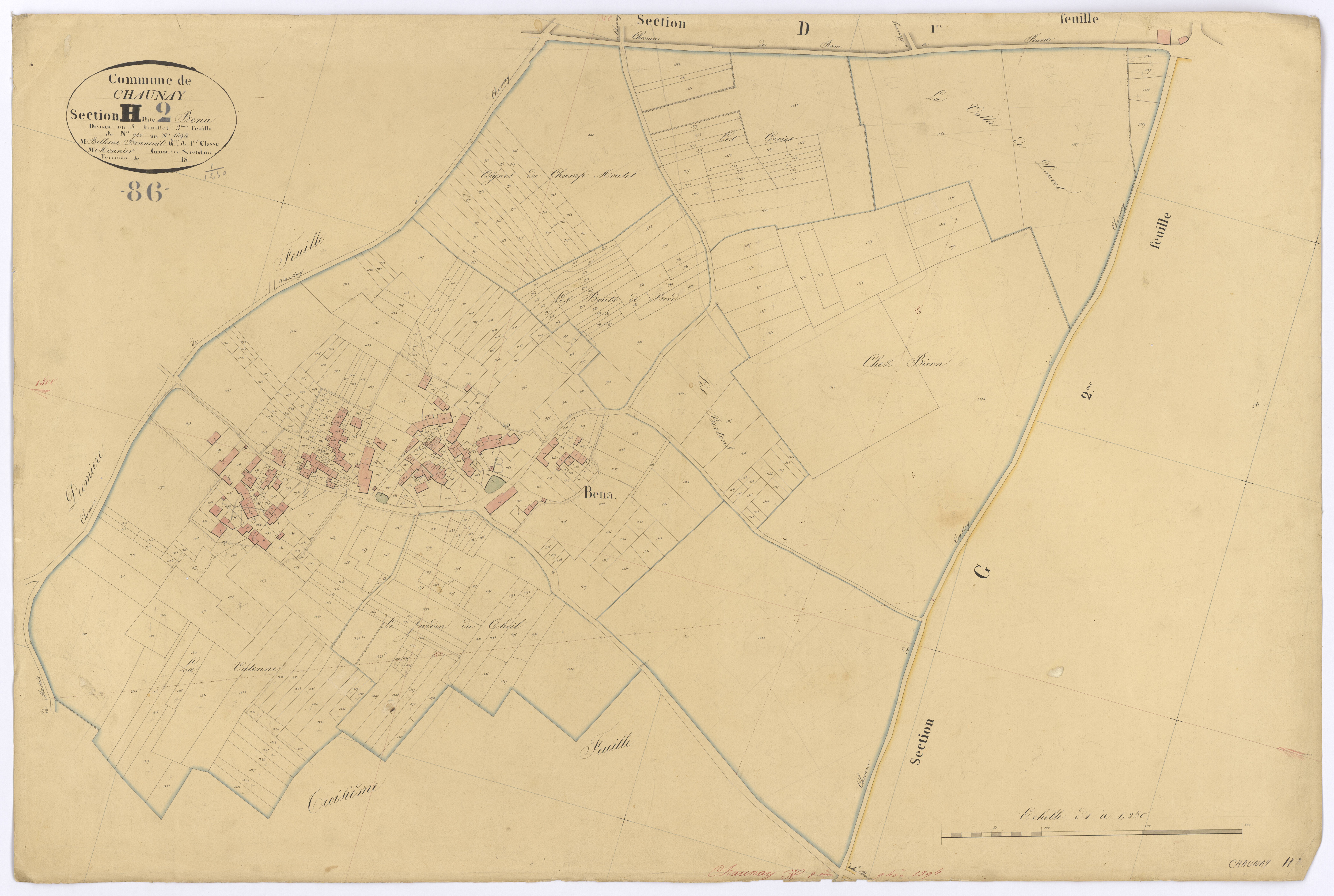 Chaunay - FRAD086_cadastre Plans 