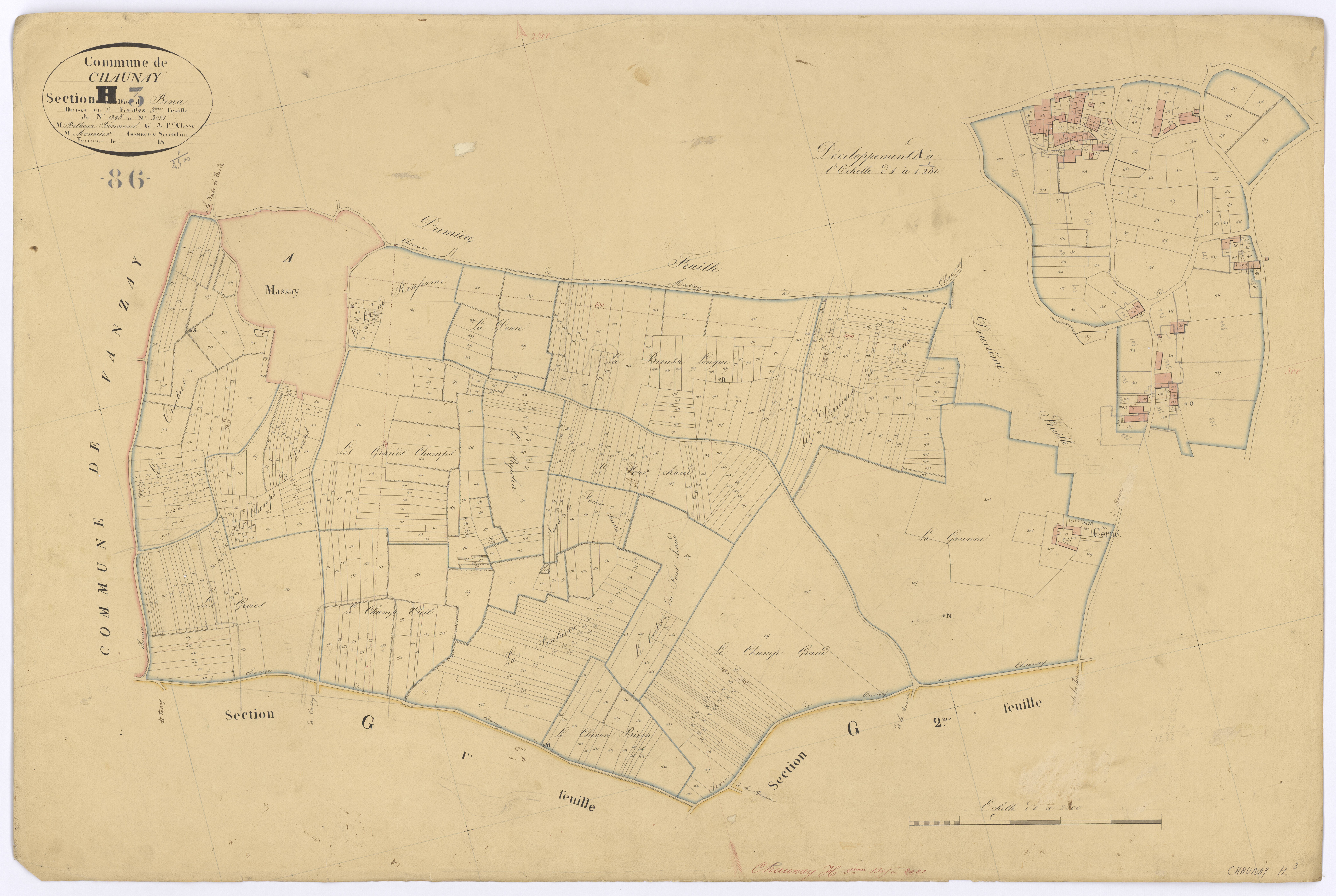 Chaunay - FRAD086_cadastre Plans 