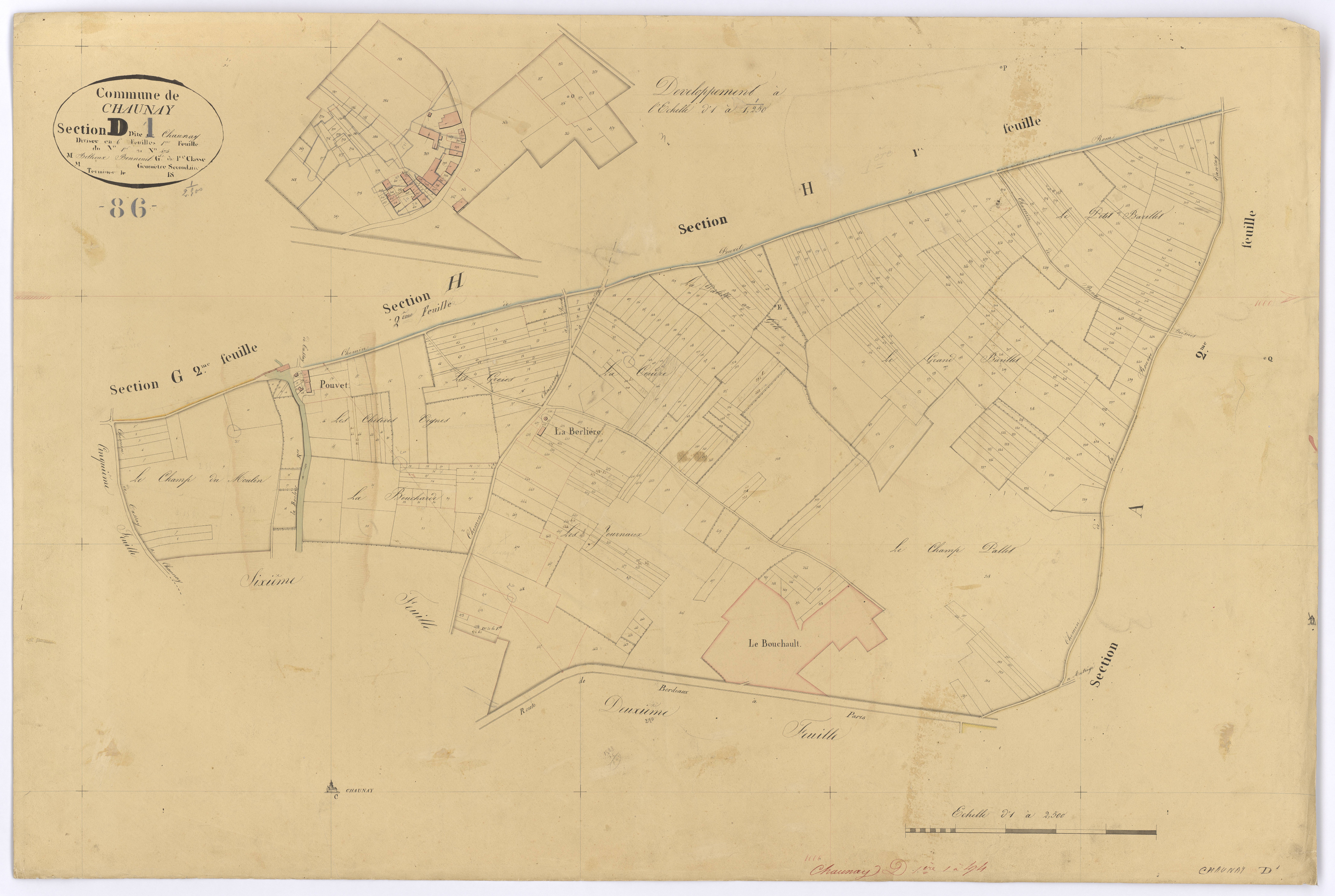 Chaunay - FRAD086_cadastre Plans 