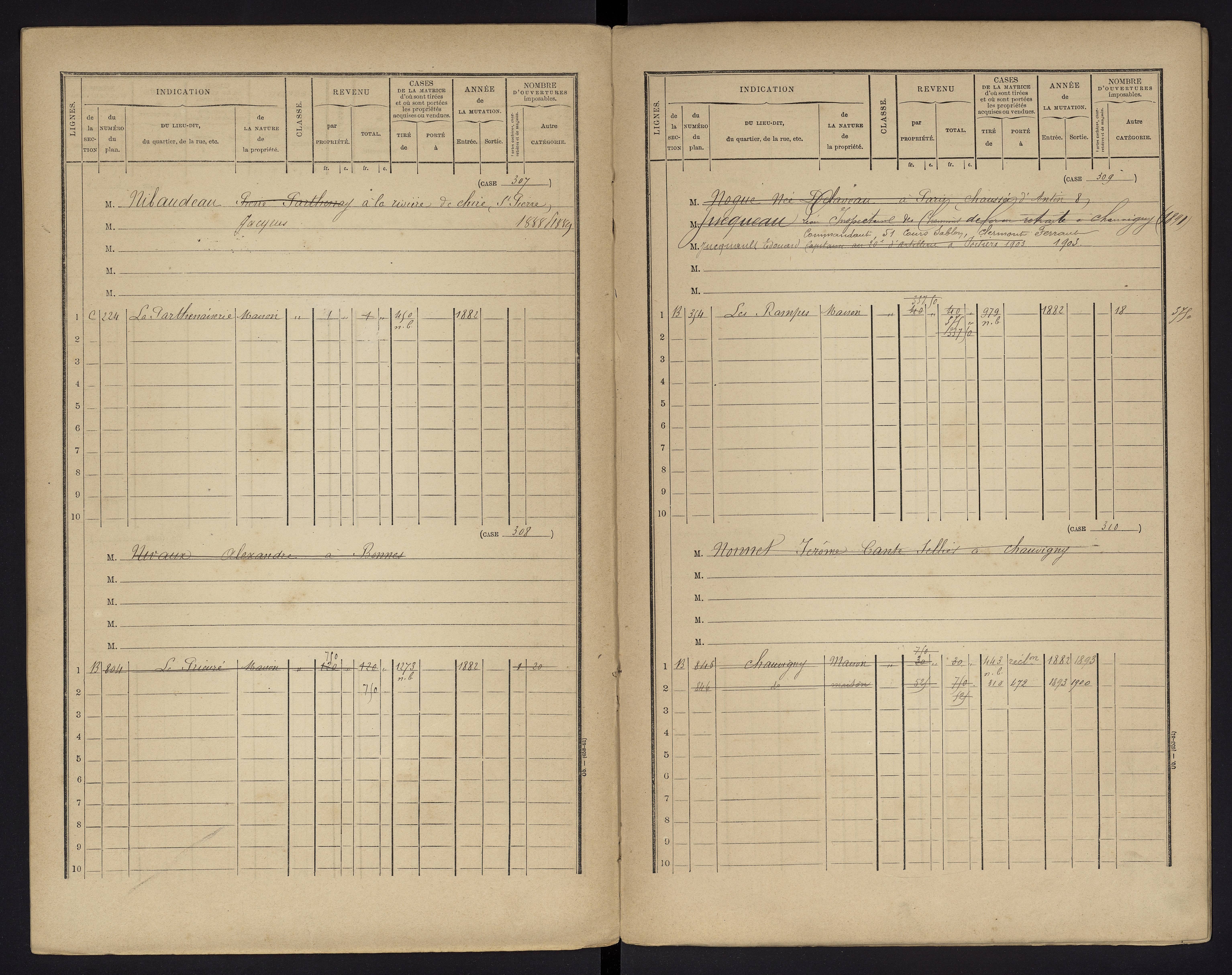 Chauvigny - FRAD086_cadastre Cases 1-600 