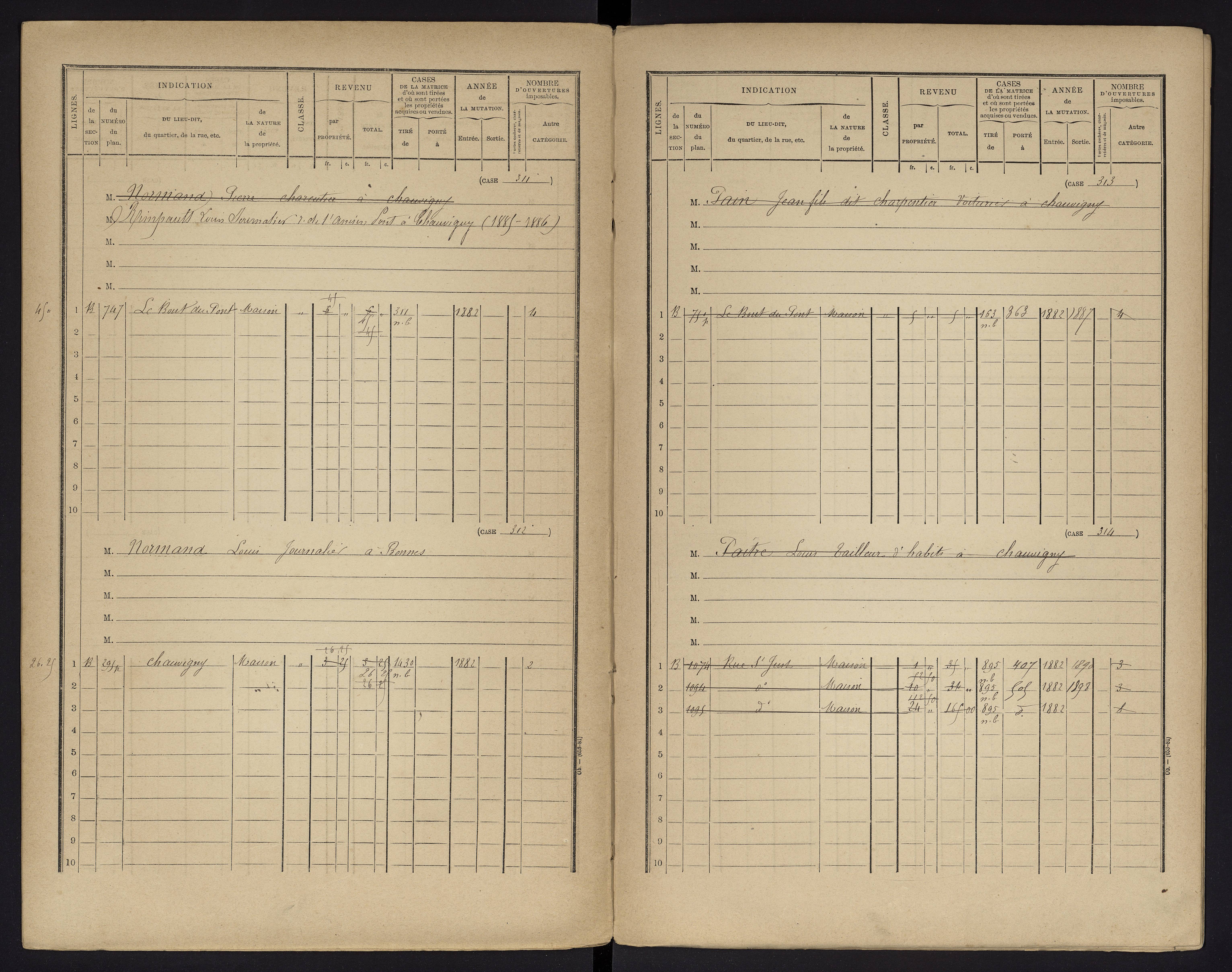 Chauvigny - FRAD086_cadastre Cases 1-600 
