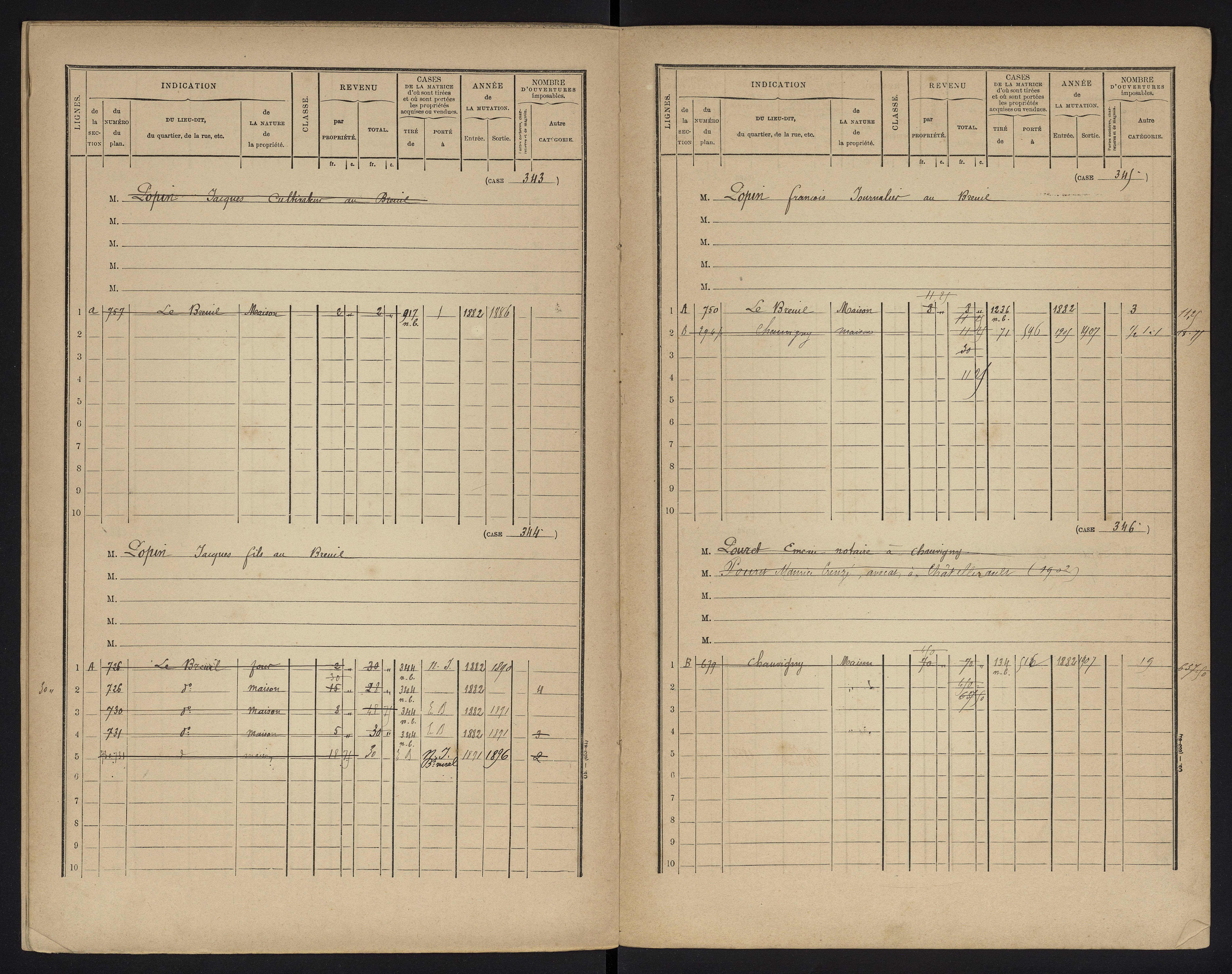 Chauvigny - FRAD086_cadastre Cases 1-600 