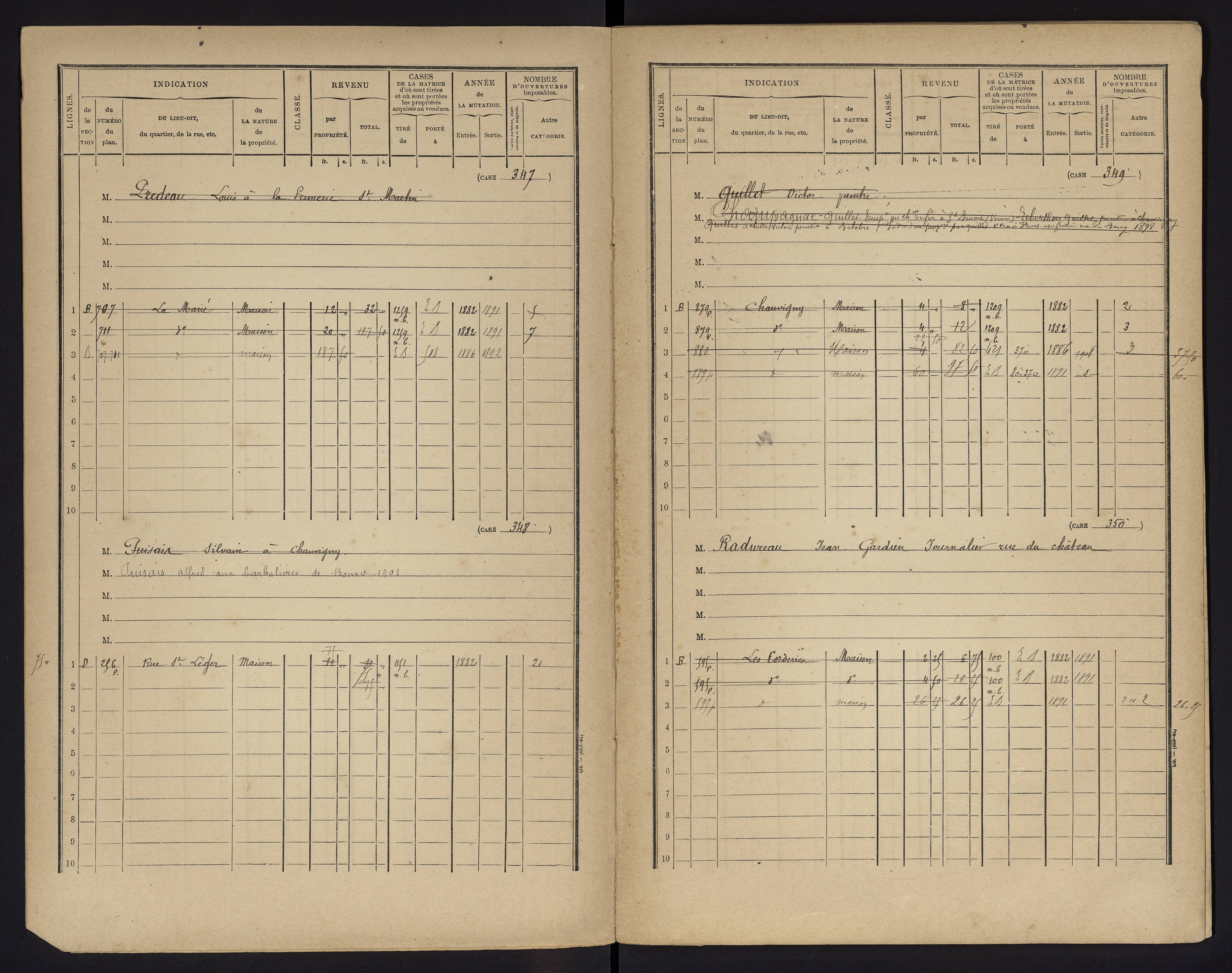 Chauvigny - FRAD086_cadastre Cases 1-600 