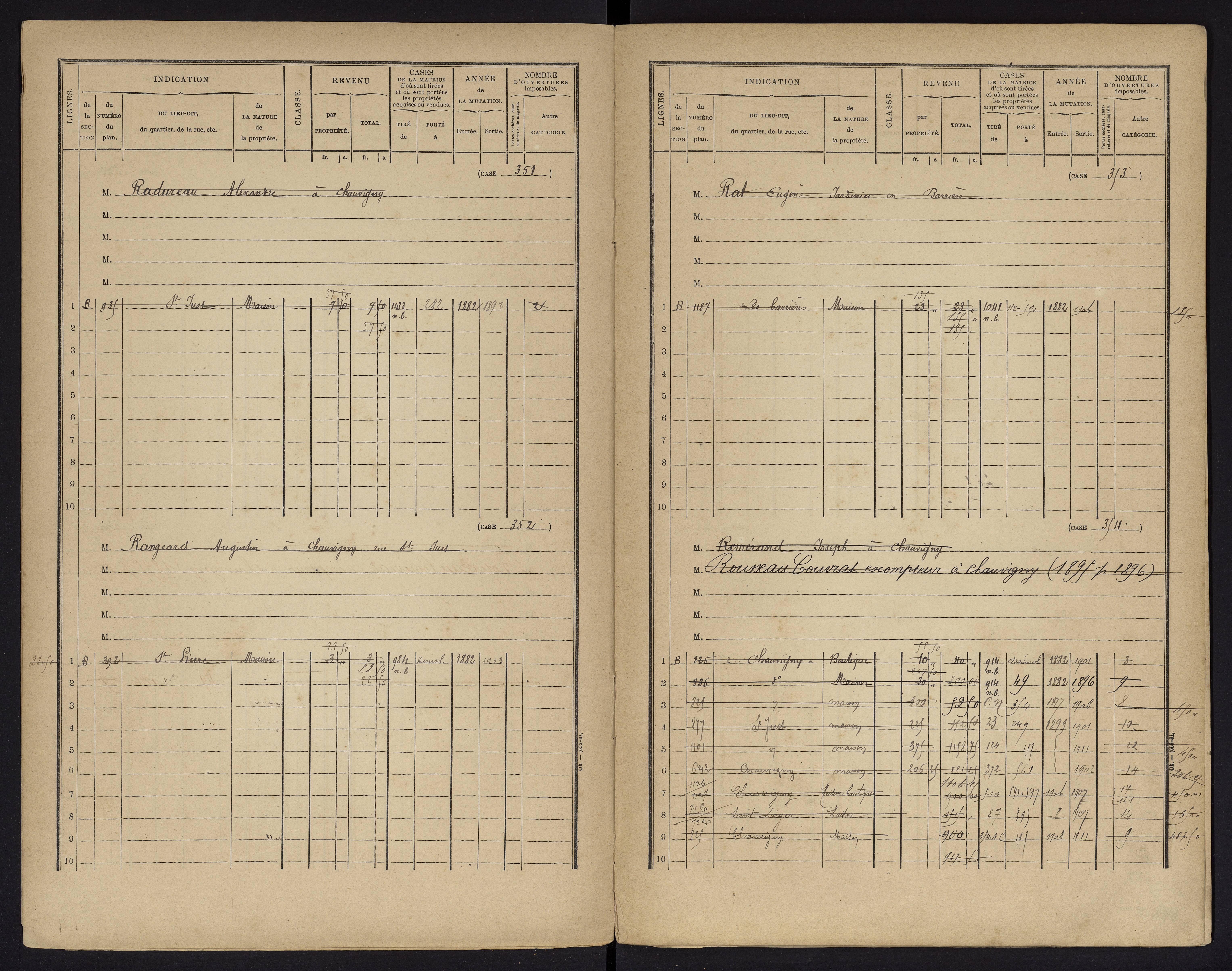 Chauvigny - FRAD086_cadastre Cases 1-600 