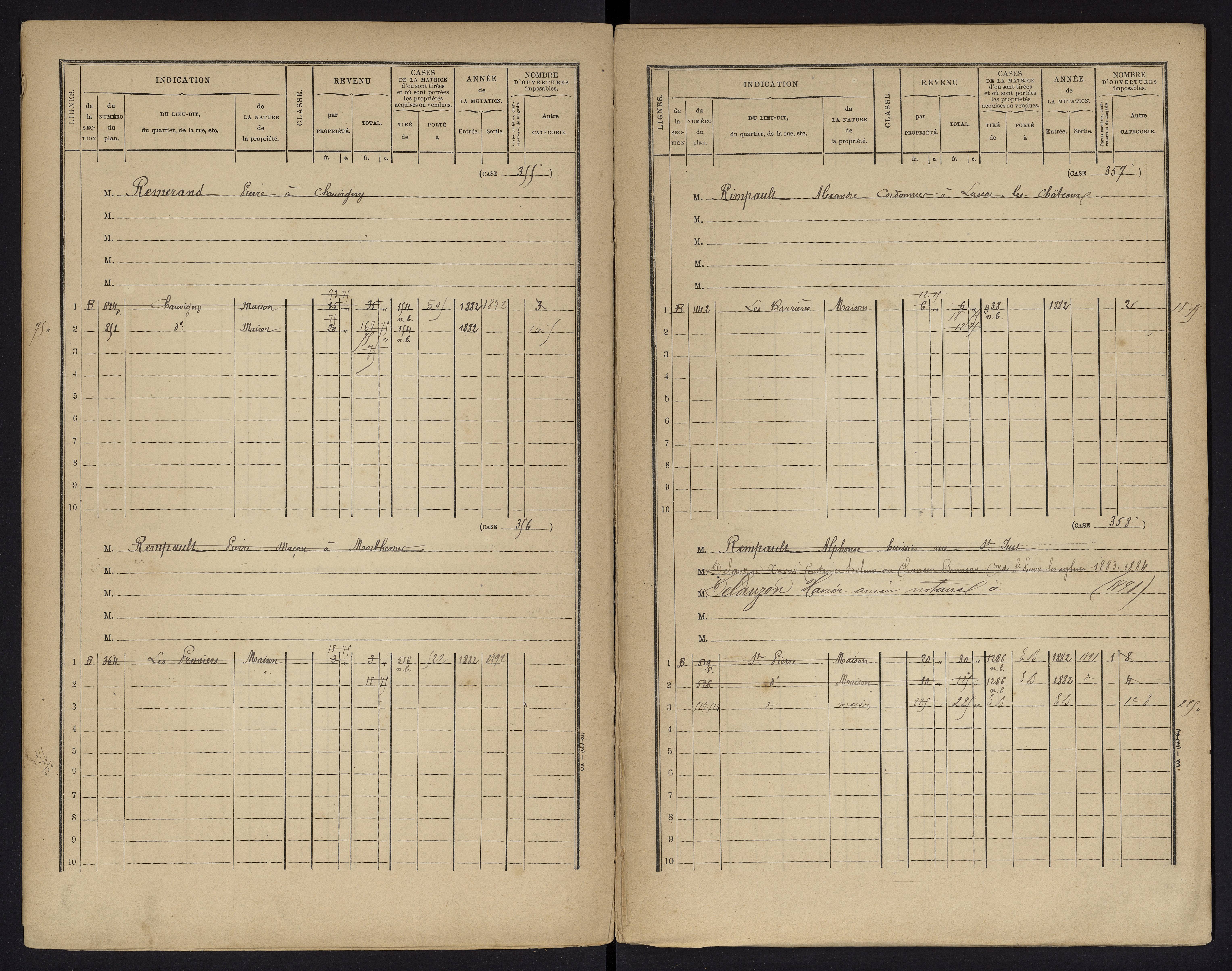 Chauvigny - FRAD086_cadastre Cases 1-600 