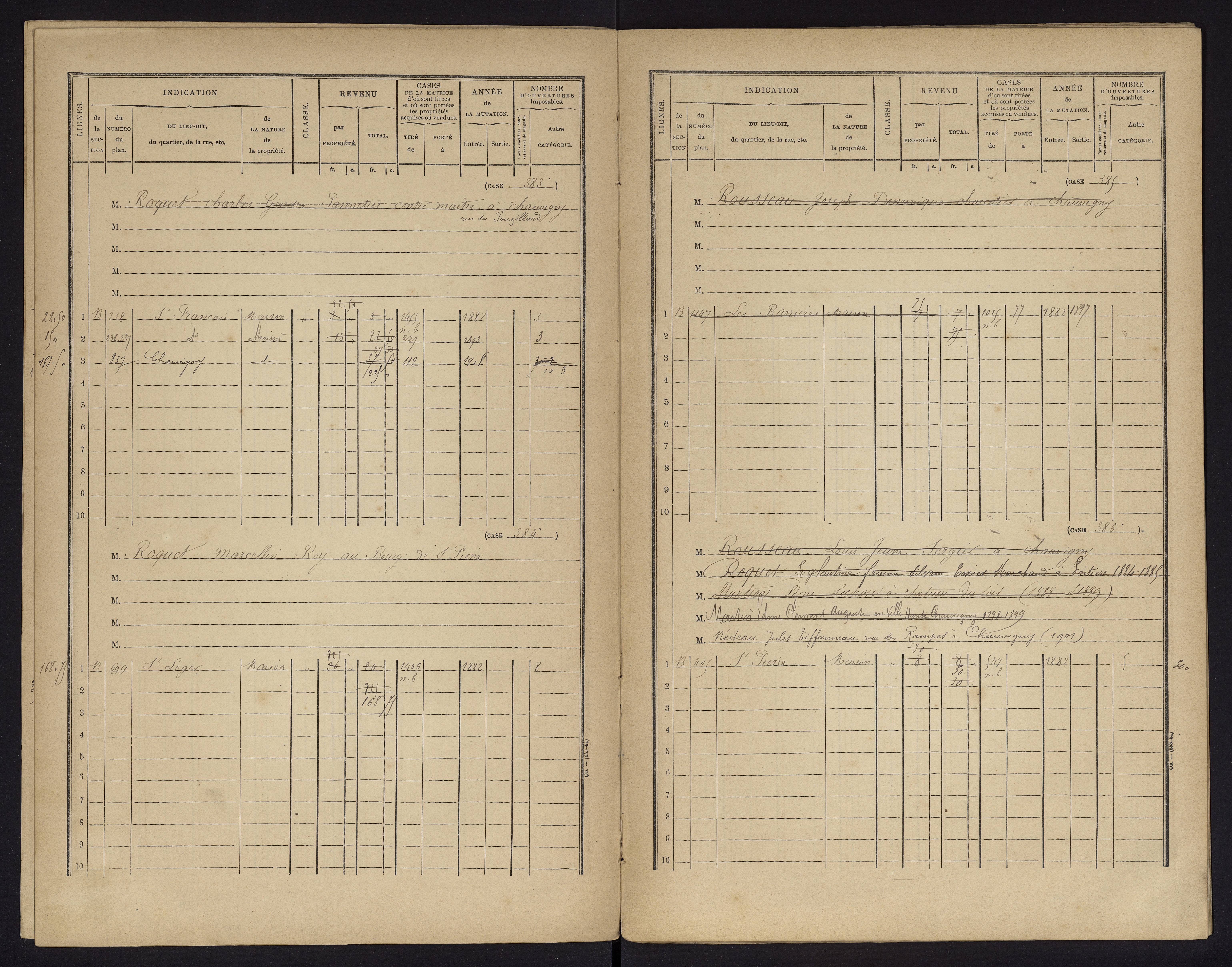 Chauvigny - FRAD086_cadastre Cases 1-600 