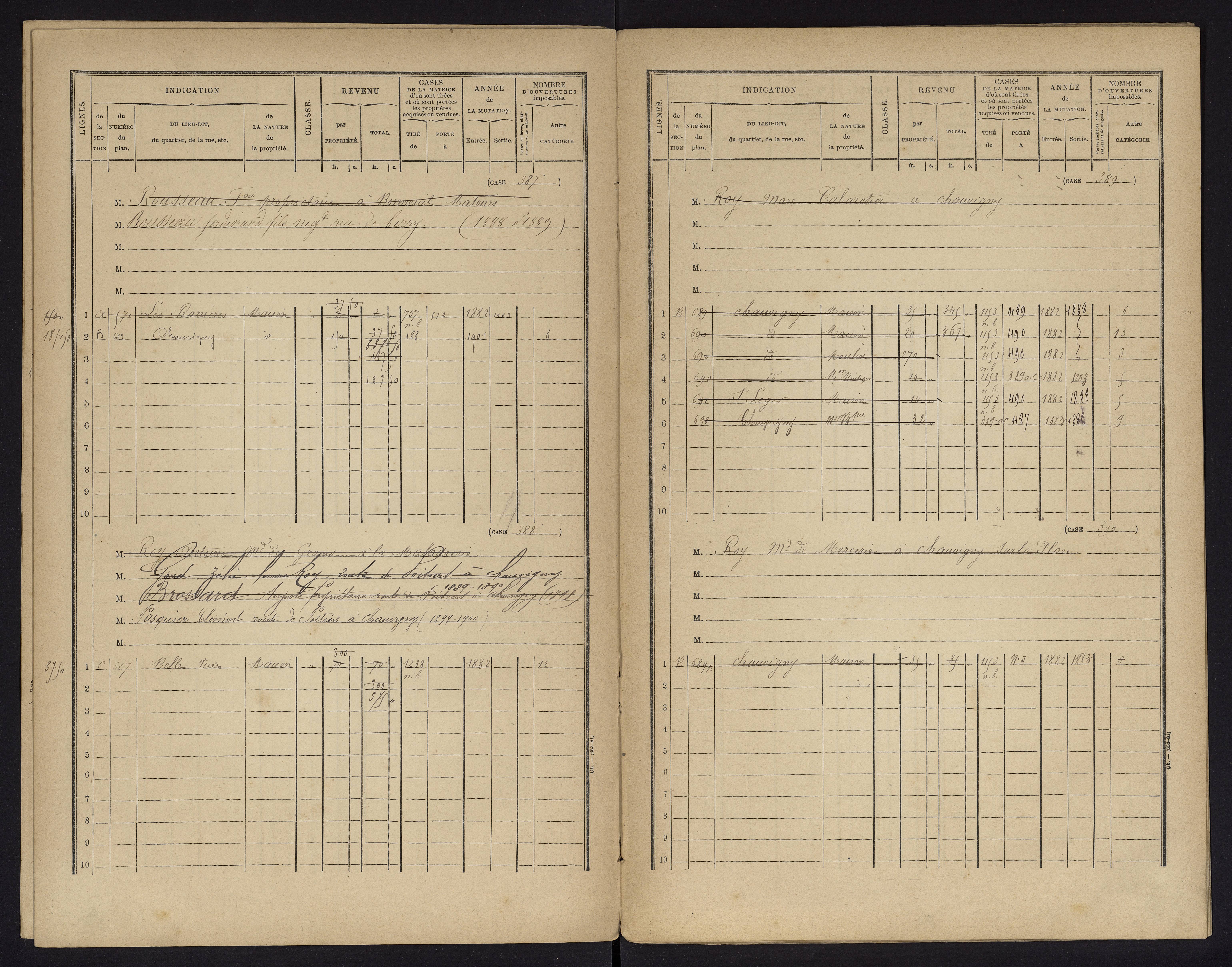 Chauvigny - FRAD086_cadastre Cases 1-600 