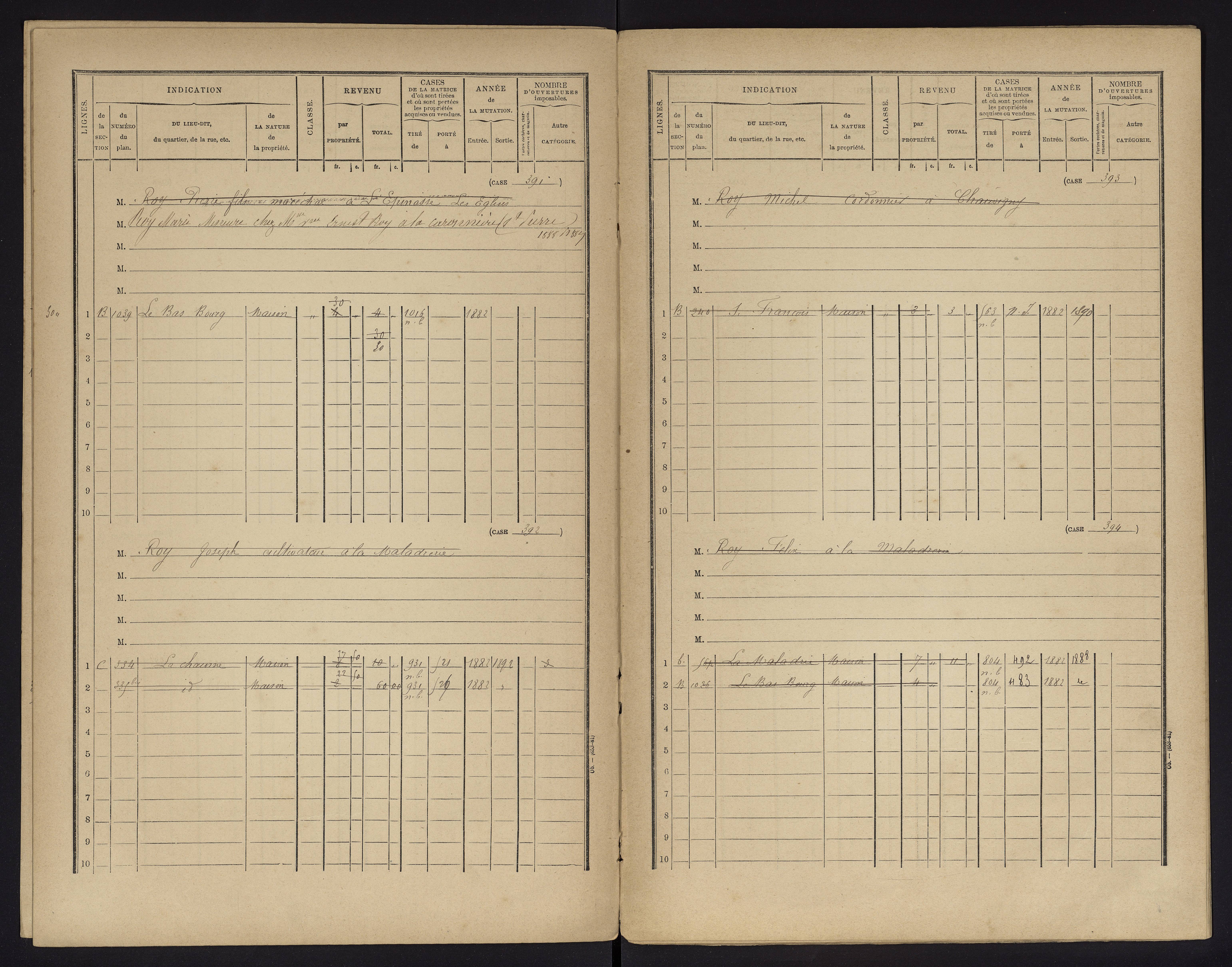 Chauvigny - FRAD086_cadastre Cases 1-600 