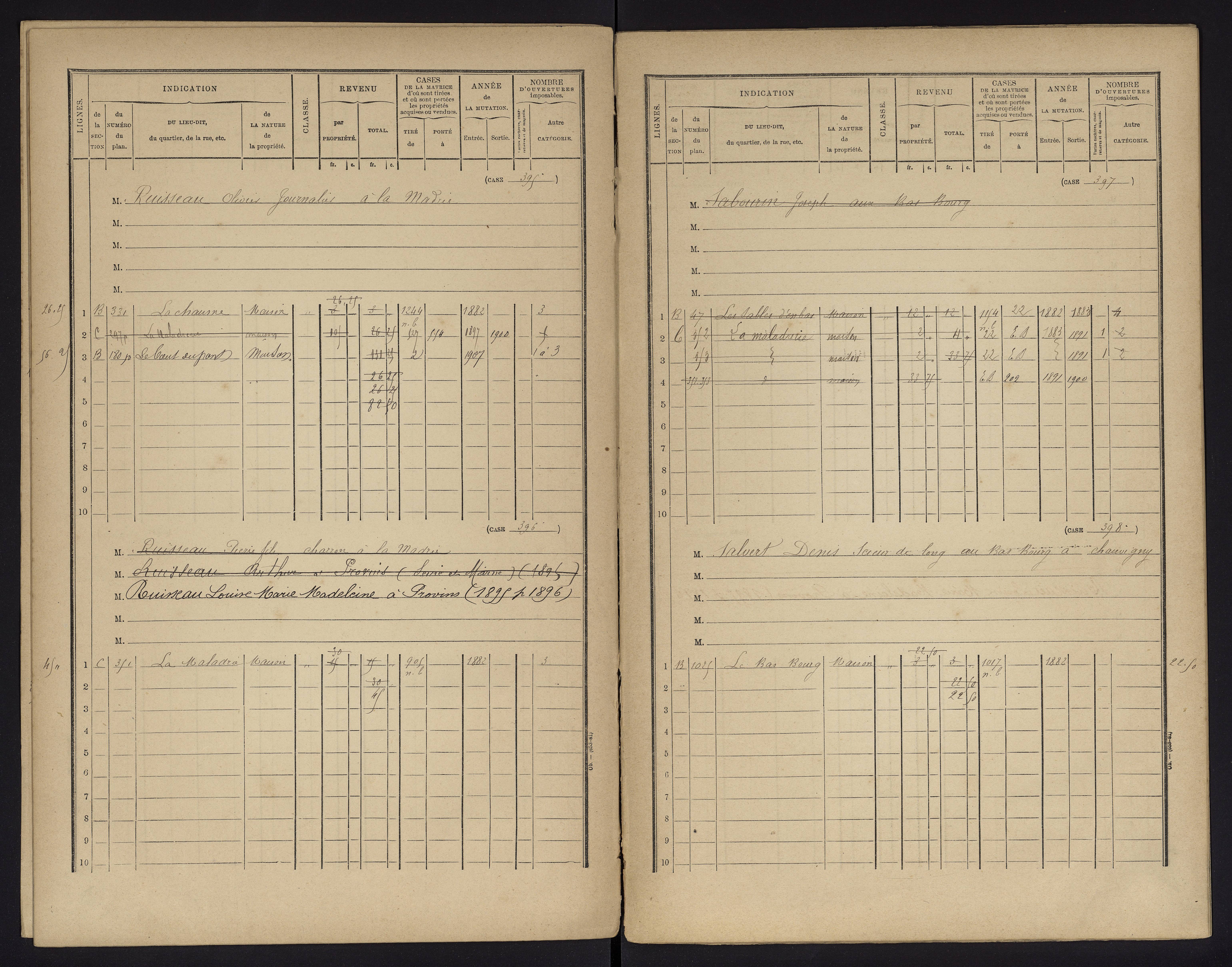 Chauvigny - FRAD086_cadastre Cases 1-600 