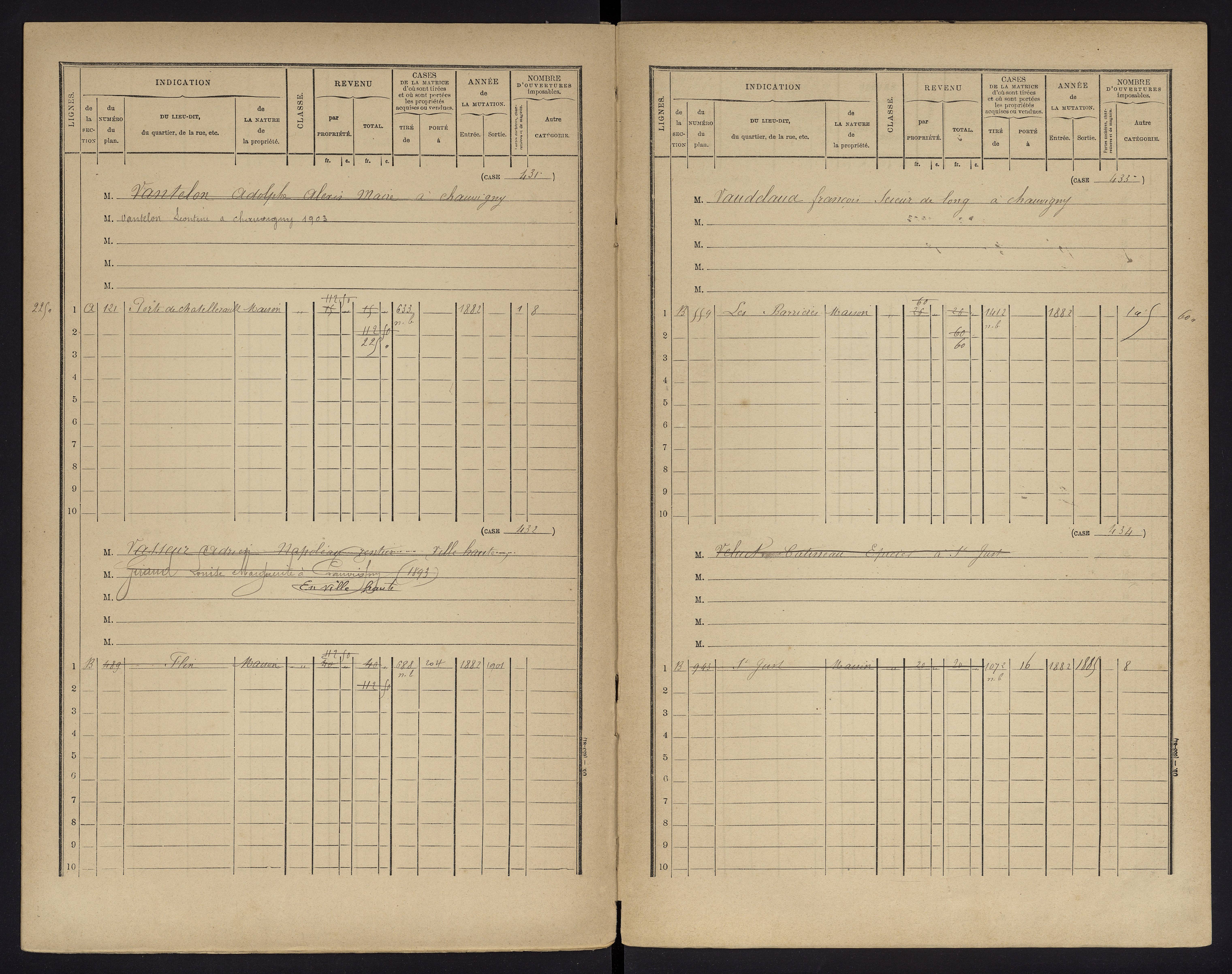 Chauvigny - FRAD086_cadastre Cases 1-600 