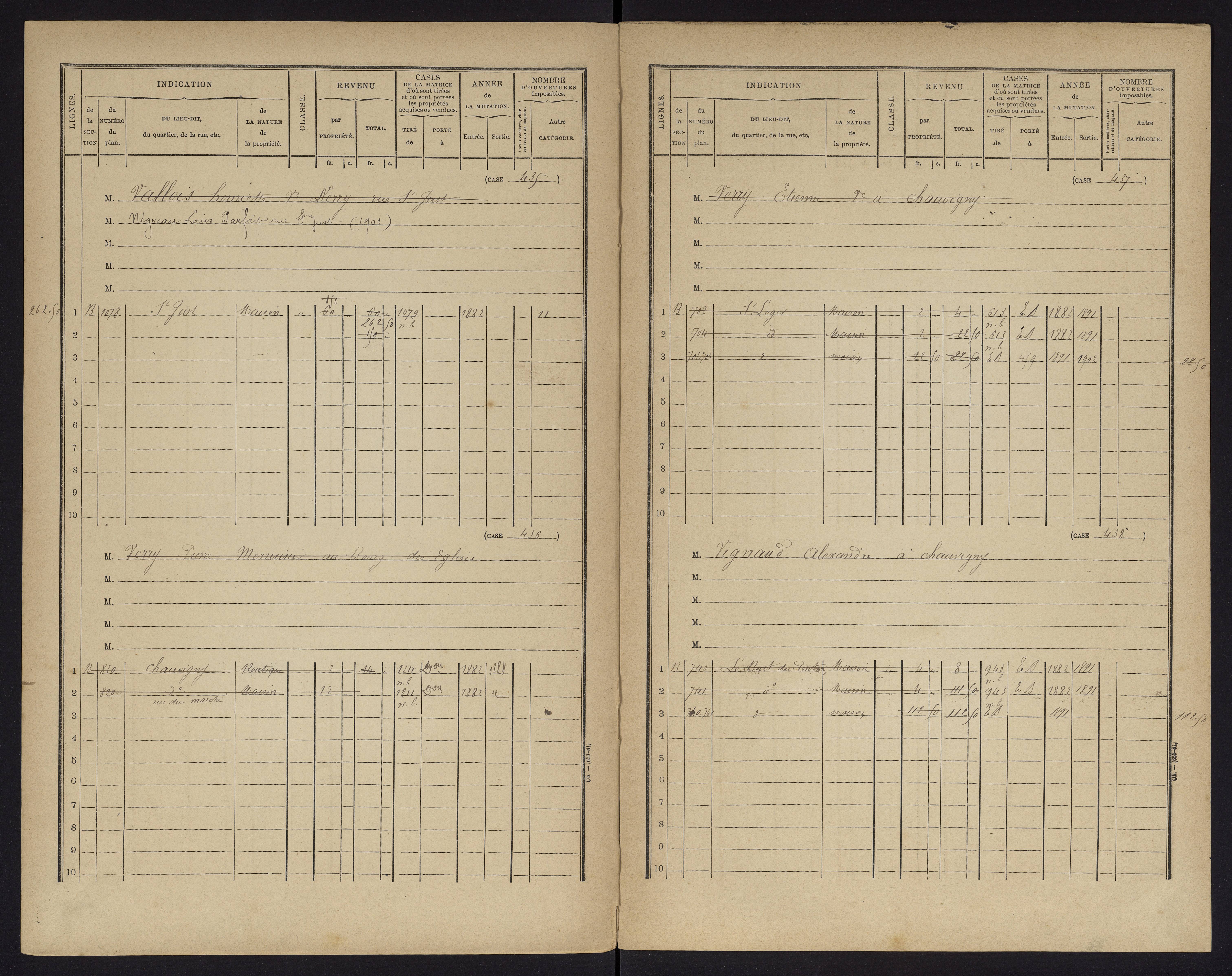 Chauvigny - FRAD086_cadastre Cases 1-600 