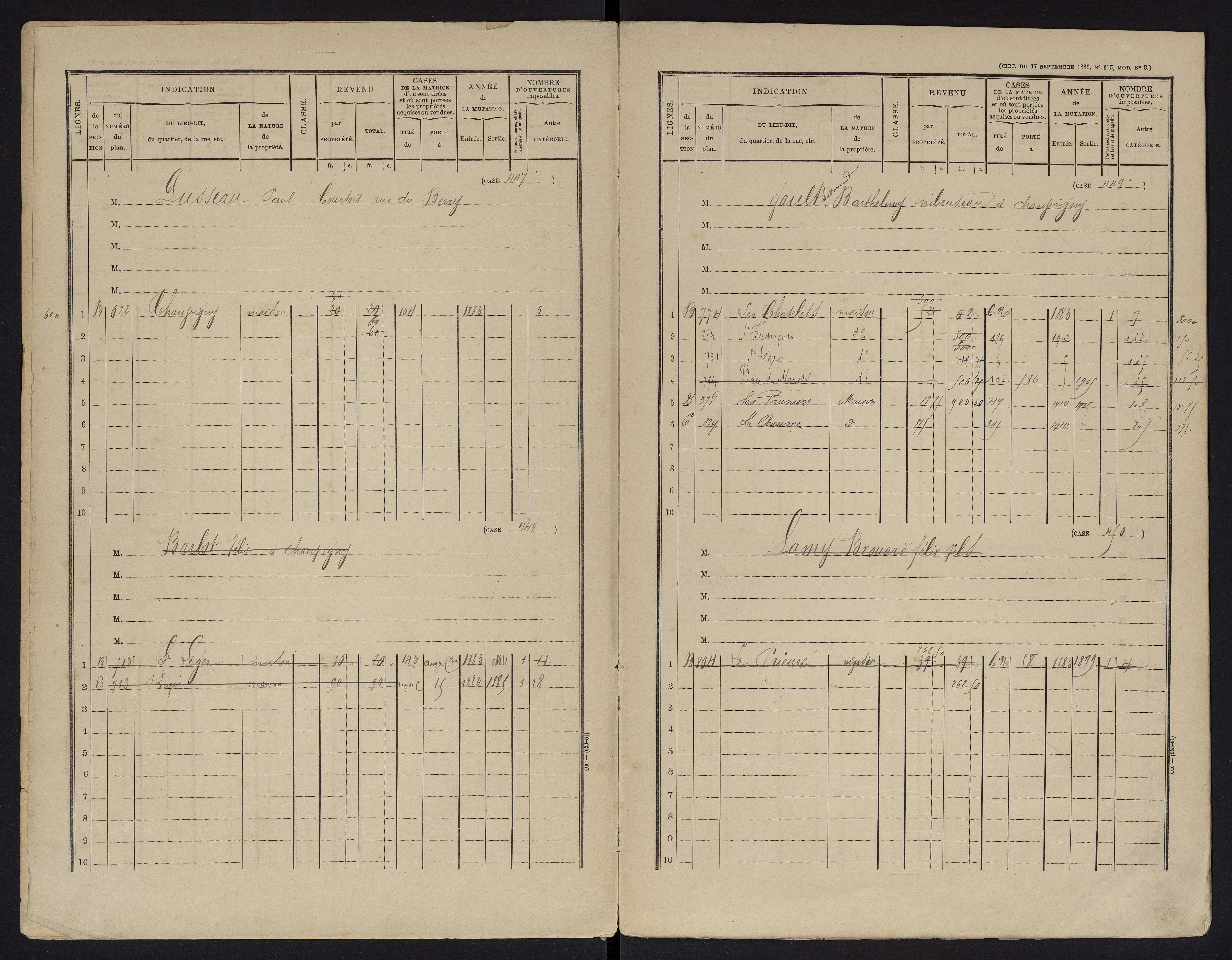 Chauvigny - FRAD086_cadastre Cases 1-600 