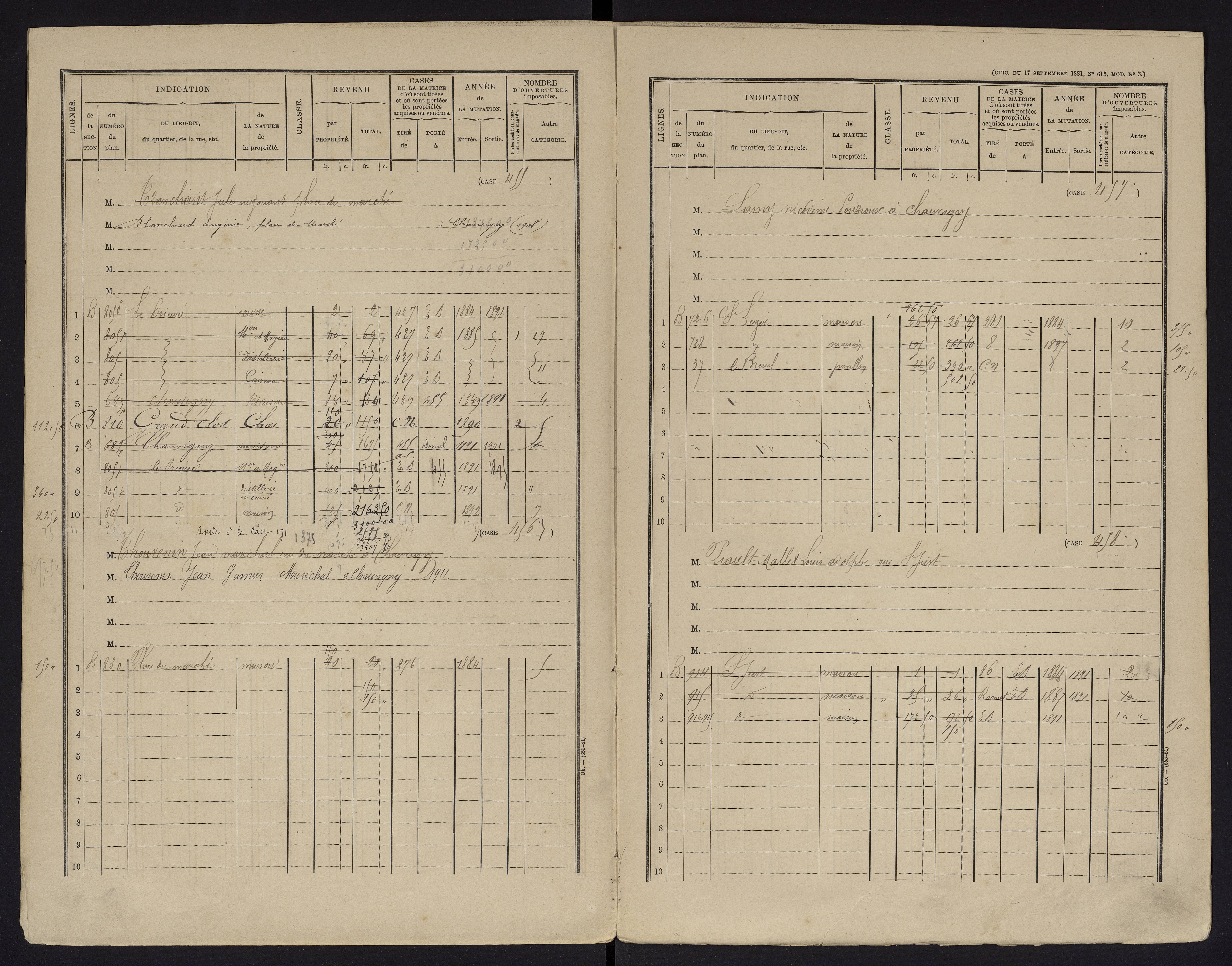 Chauvigny - FRAD086_cadastre Cases 1-600 
