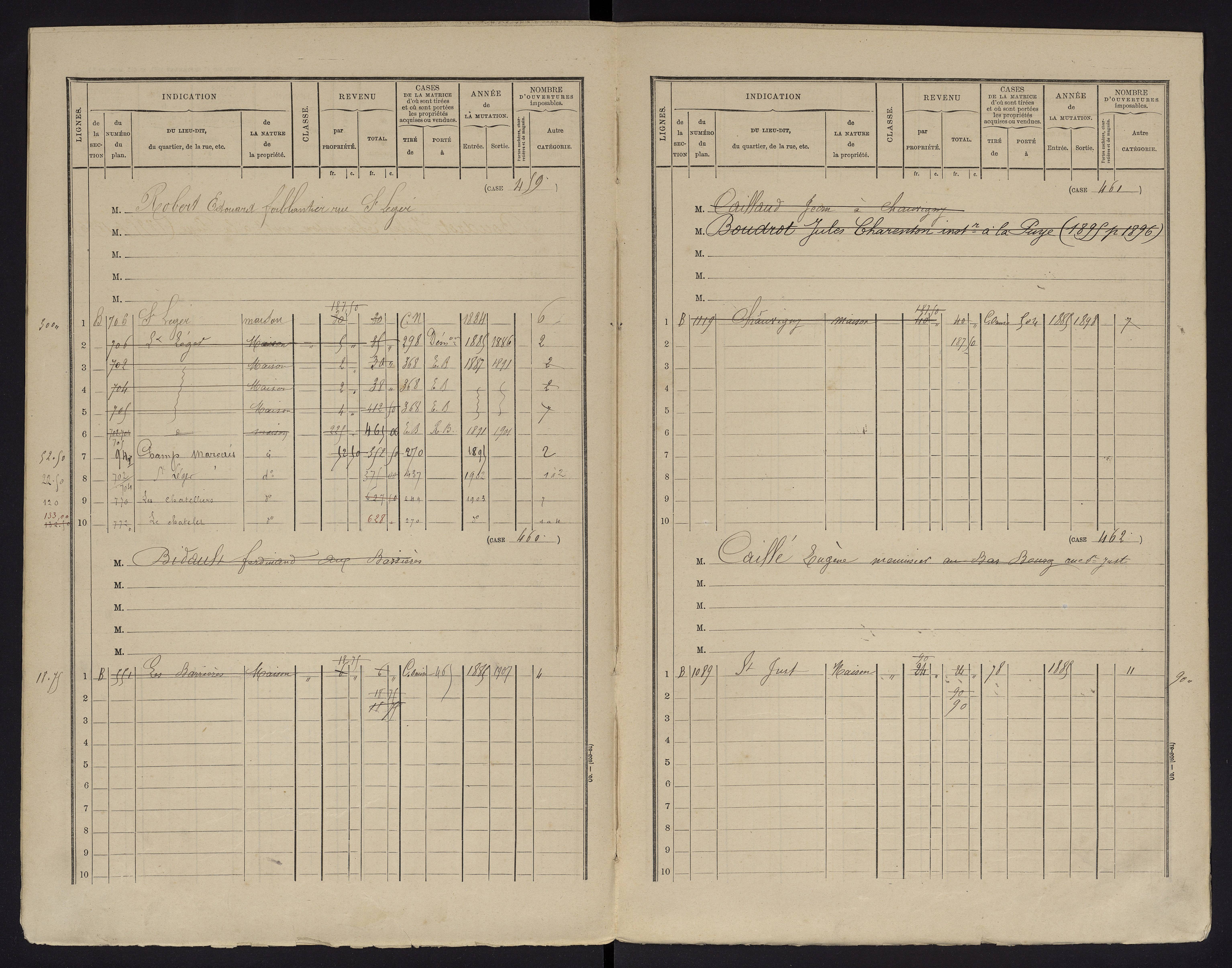 Chauvigny - FRAD086_cadastre Cases 1-600 