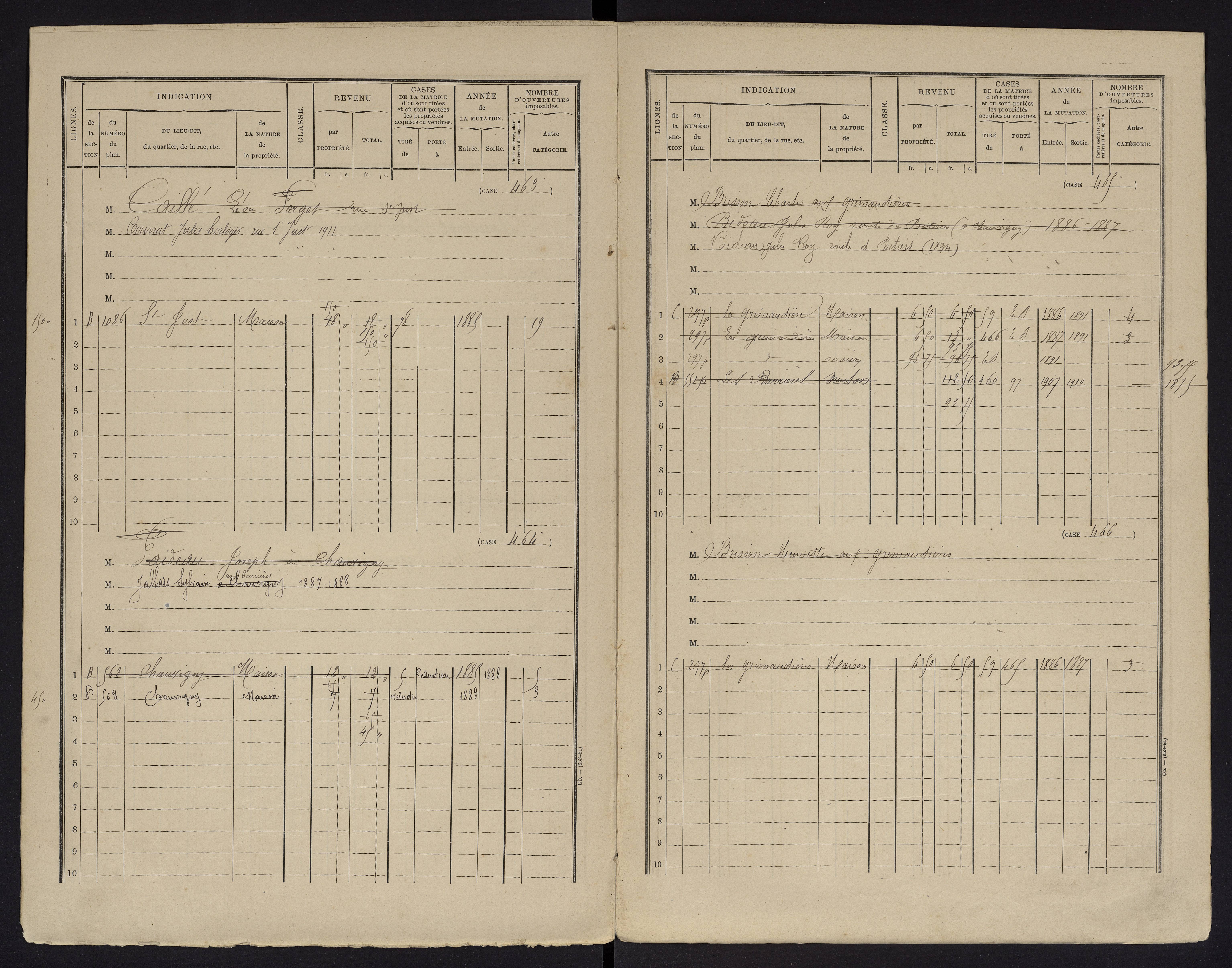 Chauvigny - FRAD086_cadastre Cases 1-600 
