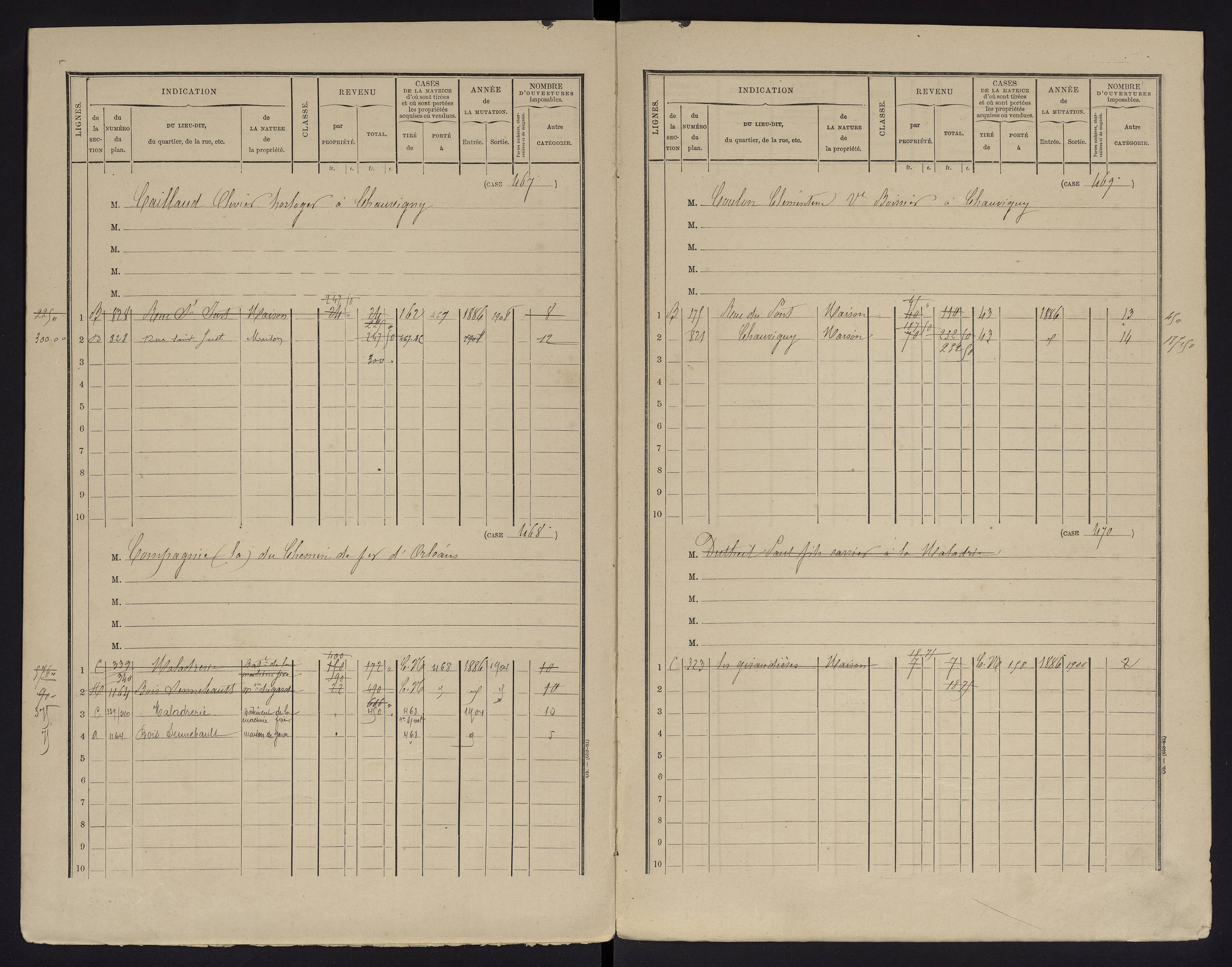 Chauvigny - FRAD086_cadastre Cases 1-600 