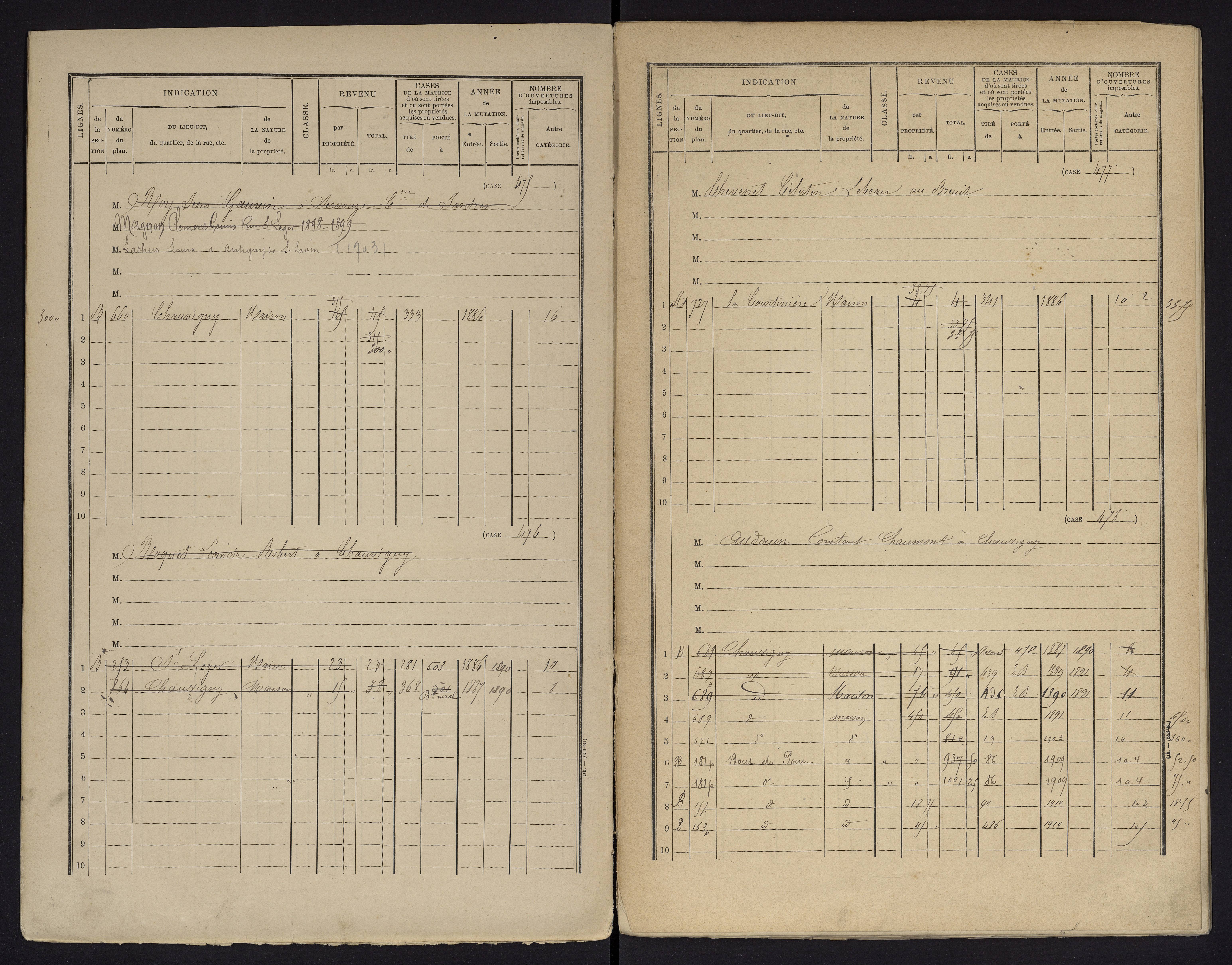 Chauvigny - FRAD086_cadastre Cases 1-600 