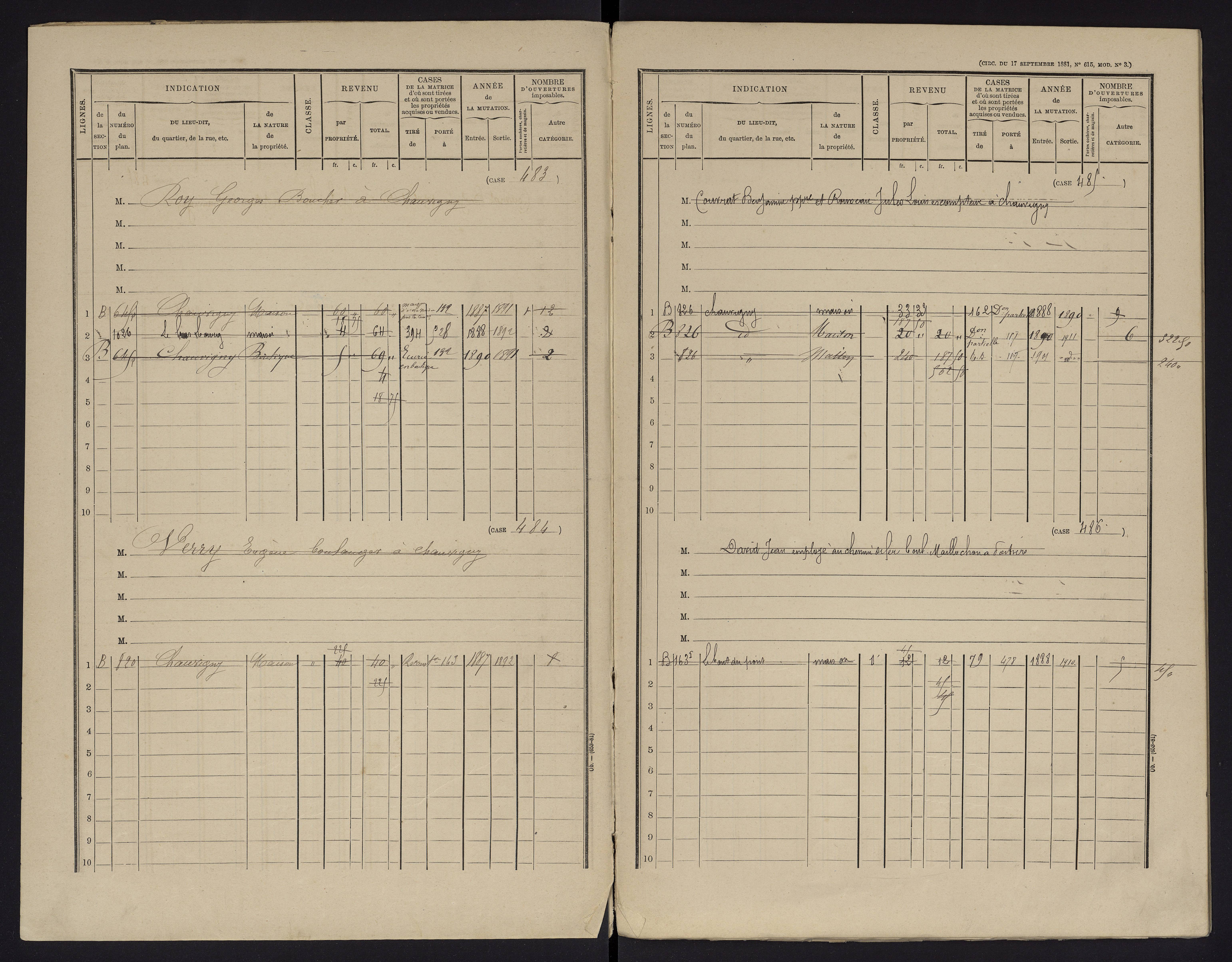 Chauvigny - FRAD086_cadastre Cases 1-600 
