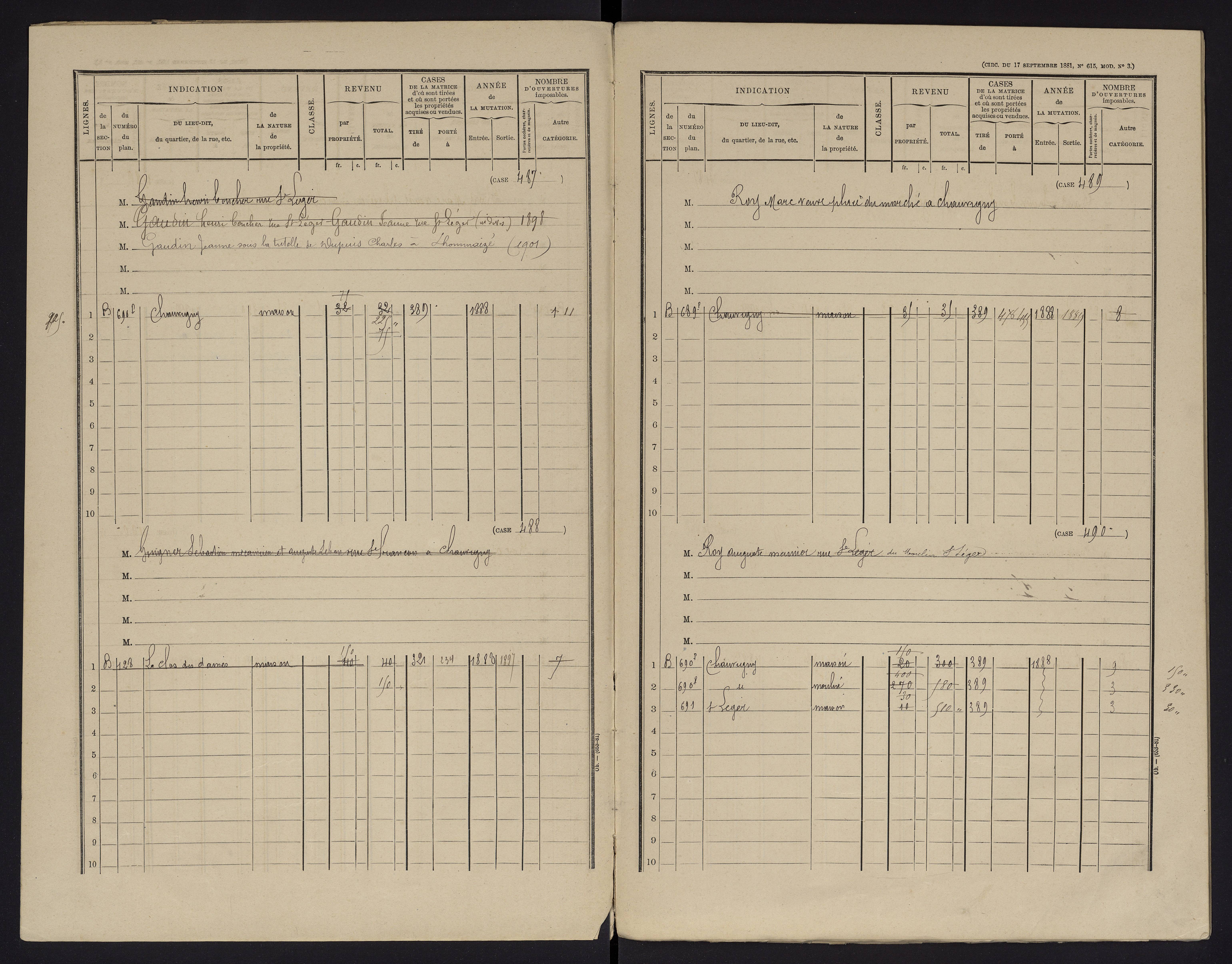Chauvigny - FRAD086_cadastre Cases 1-600 