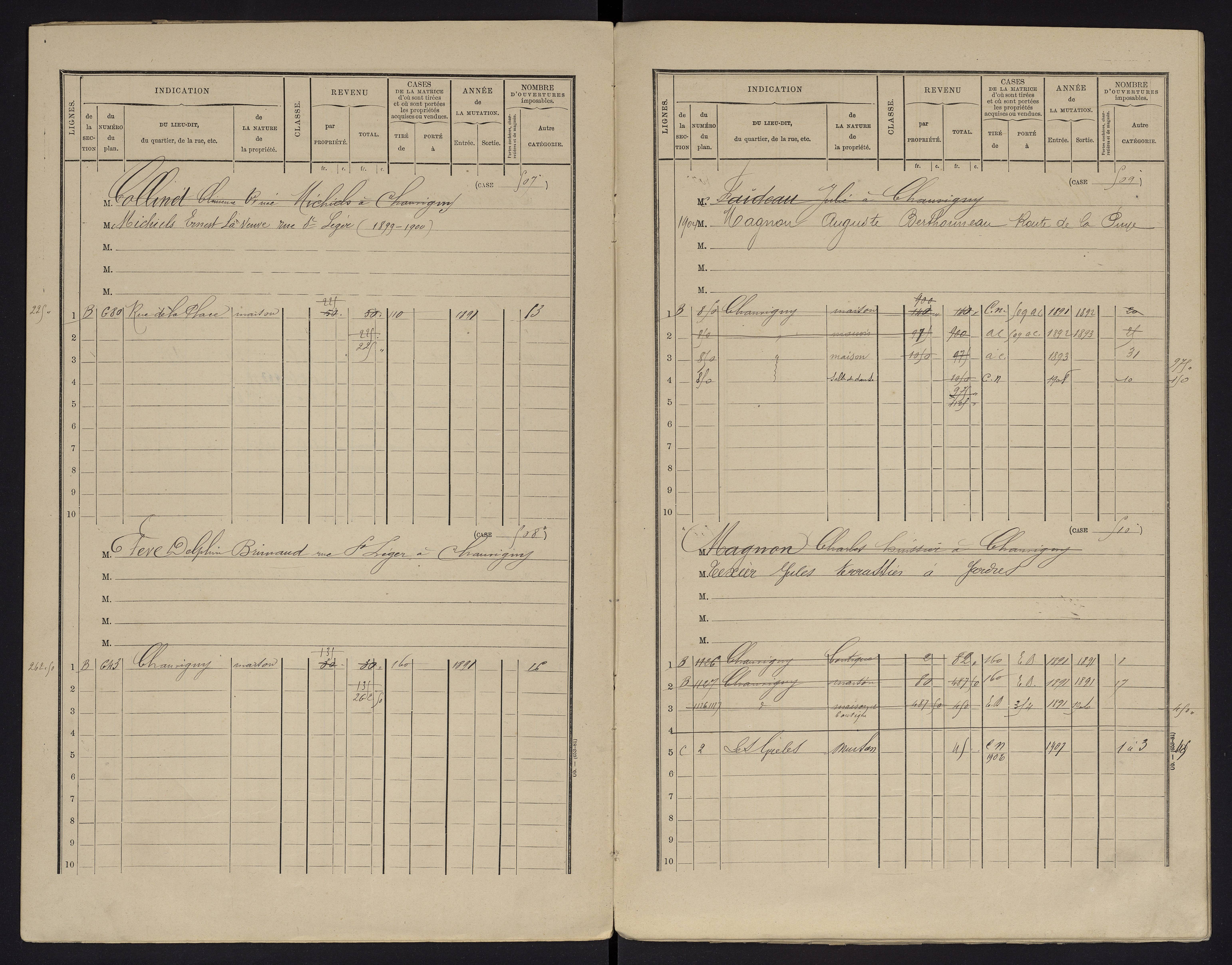 Chauvigny - FRAD086_cadastre Cases 1-600 