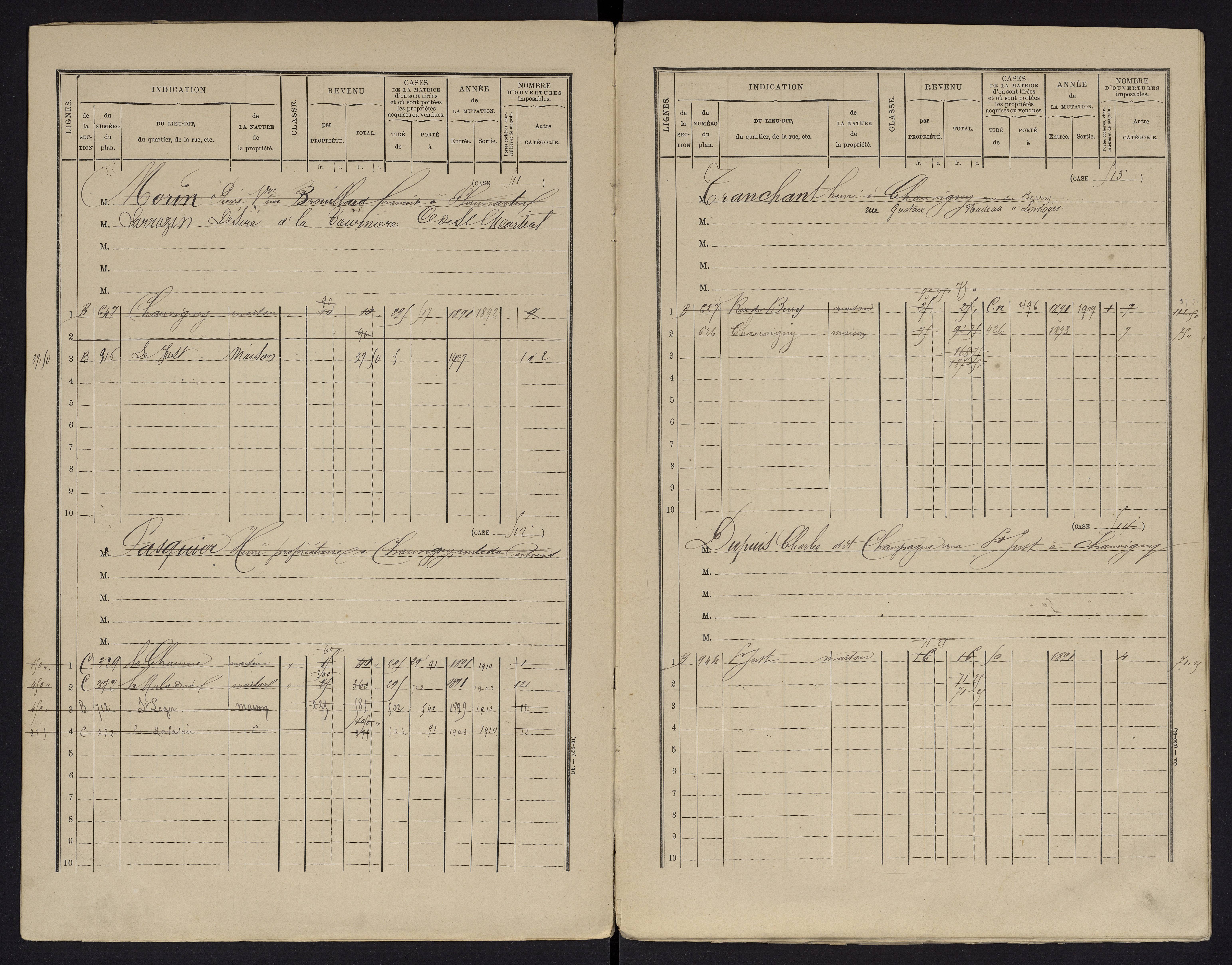 Chauvigny - FRAD086_cadastre Cases 1-600 