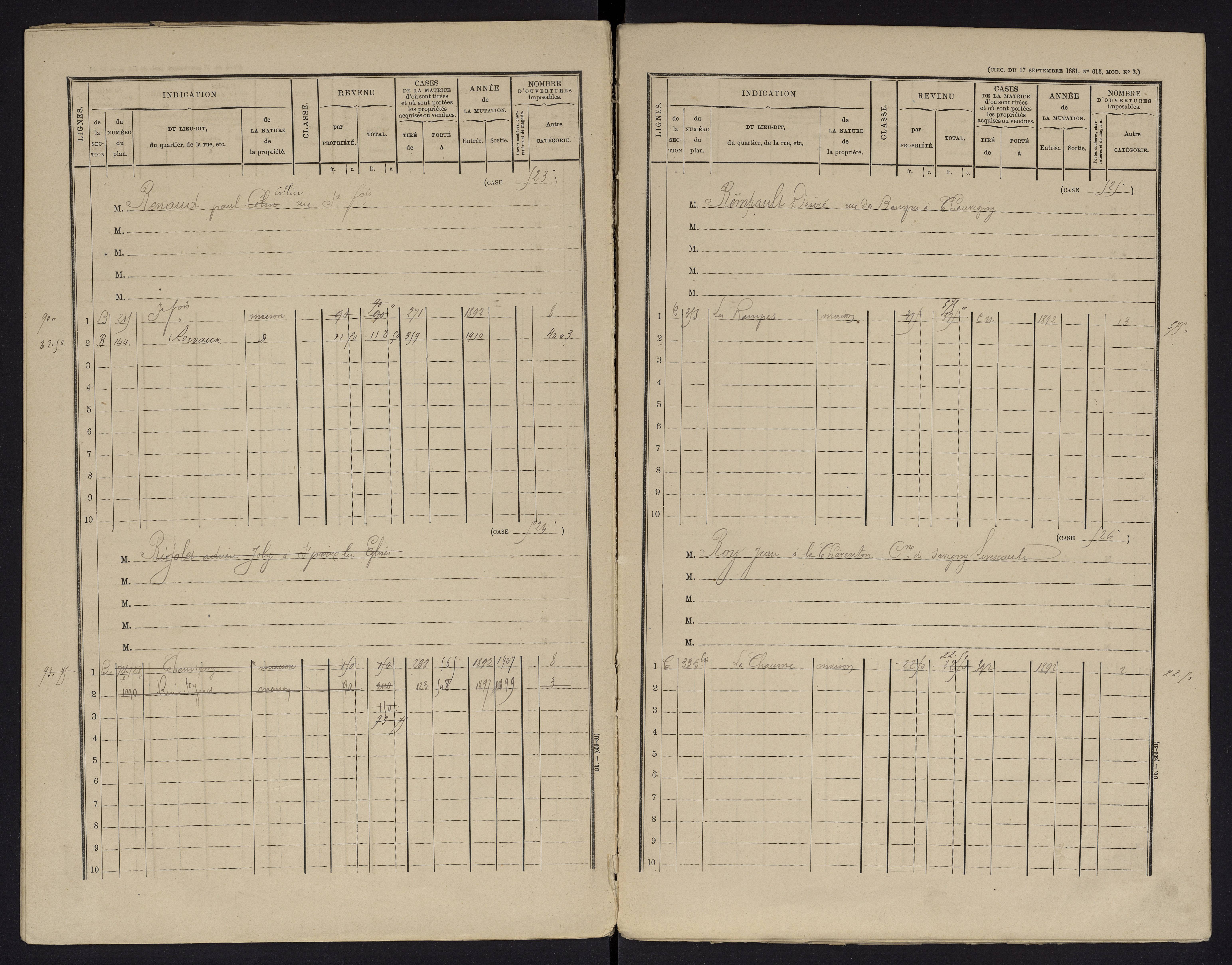 Chauvigny - FRAD086_cadastre Cases 1-600 